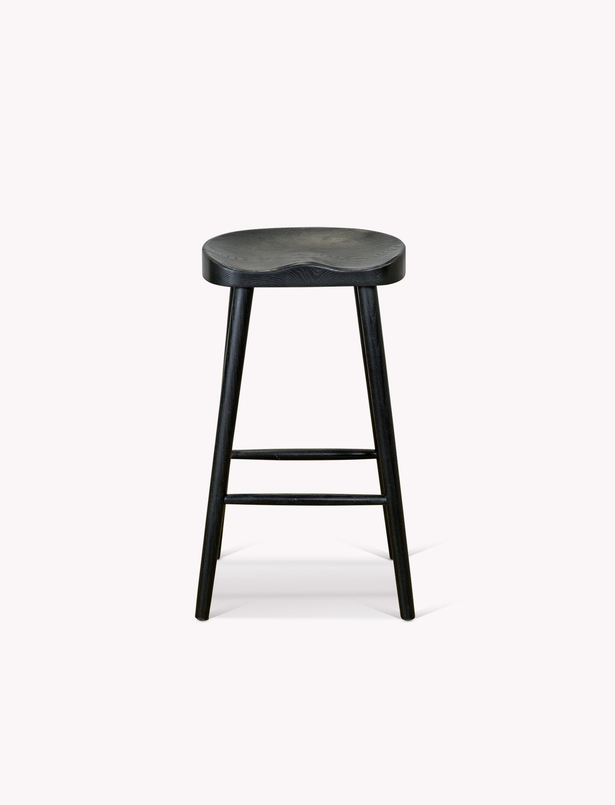 Garden Trading Lilley Bar Stool Elm Wood, Black