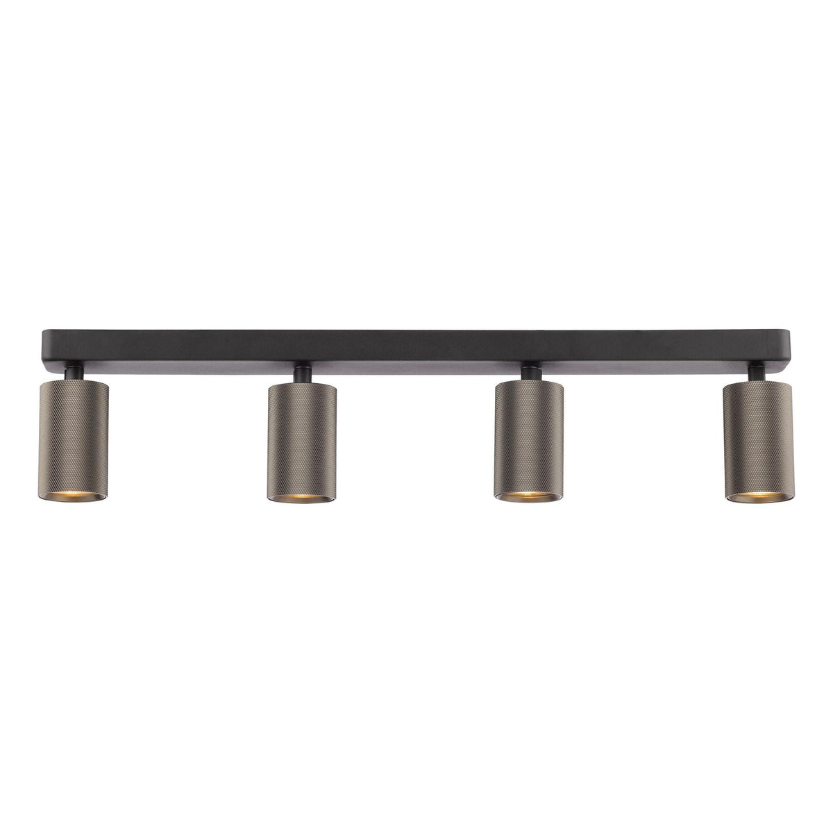 Dar Yamis 4 Light Bar Spotlight Knurled Bronze and Matt Black