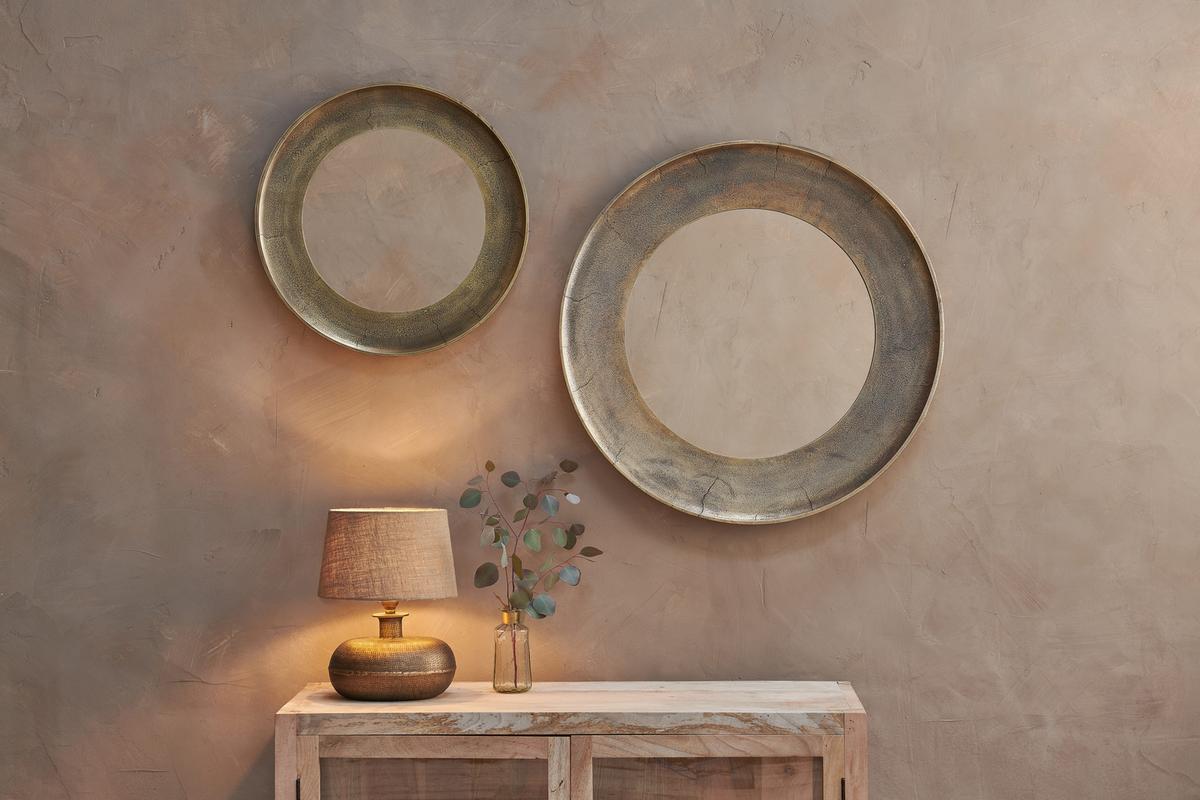 Nkuku Yakira Mirror Antique Brass Large
