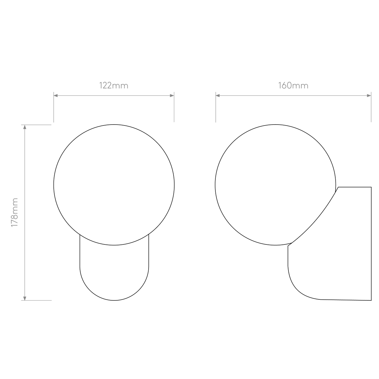 Astro Lyra Wall Single Gloss Glaze White Bathroom Wall Light