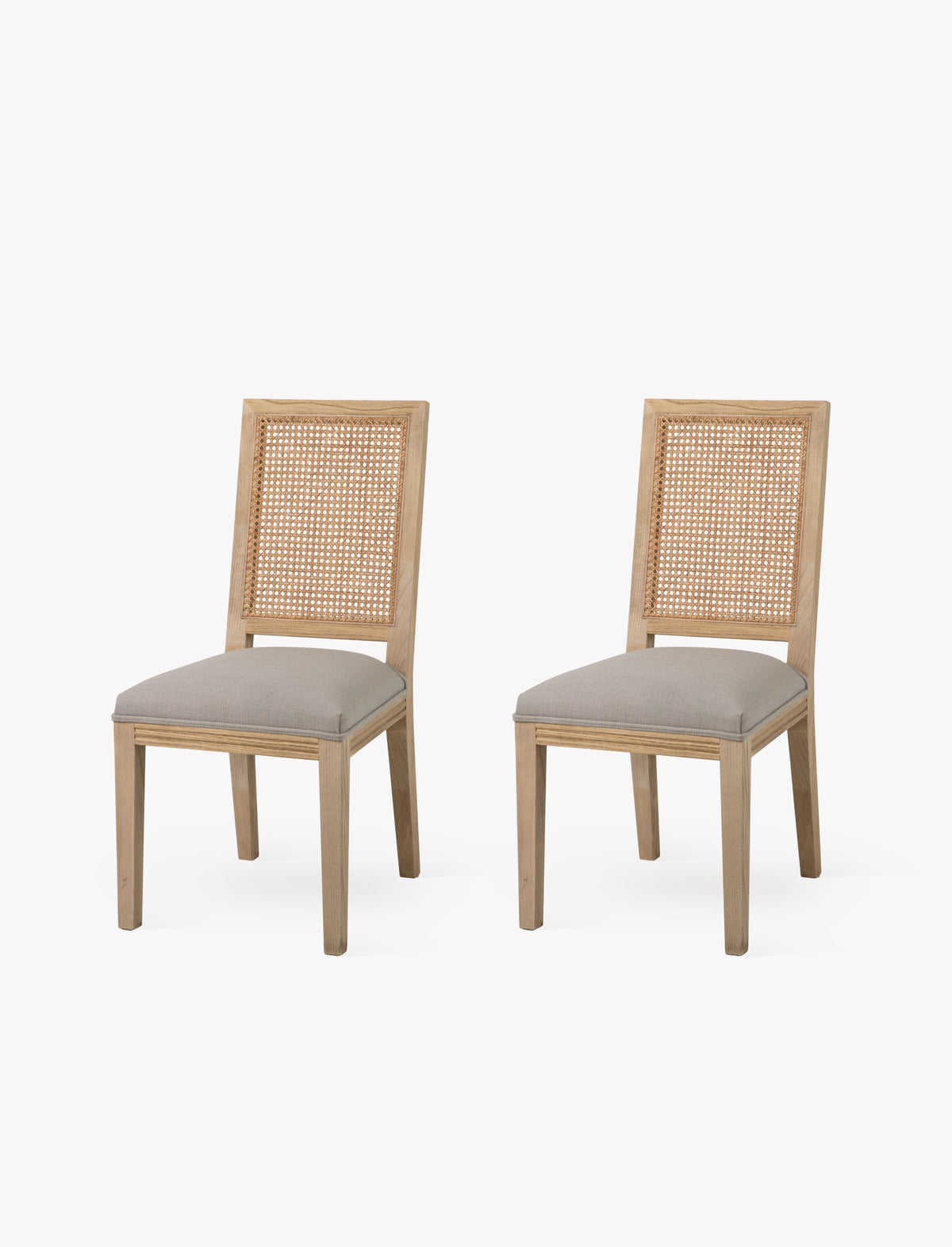 Garden Trading Cresswell Dining Chair Oak Wood, Natural, Set of 2