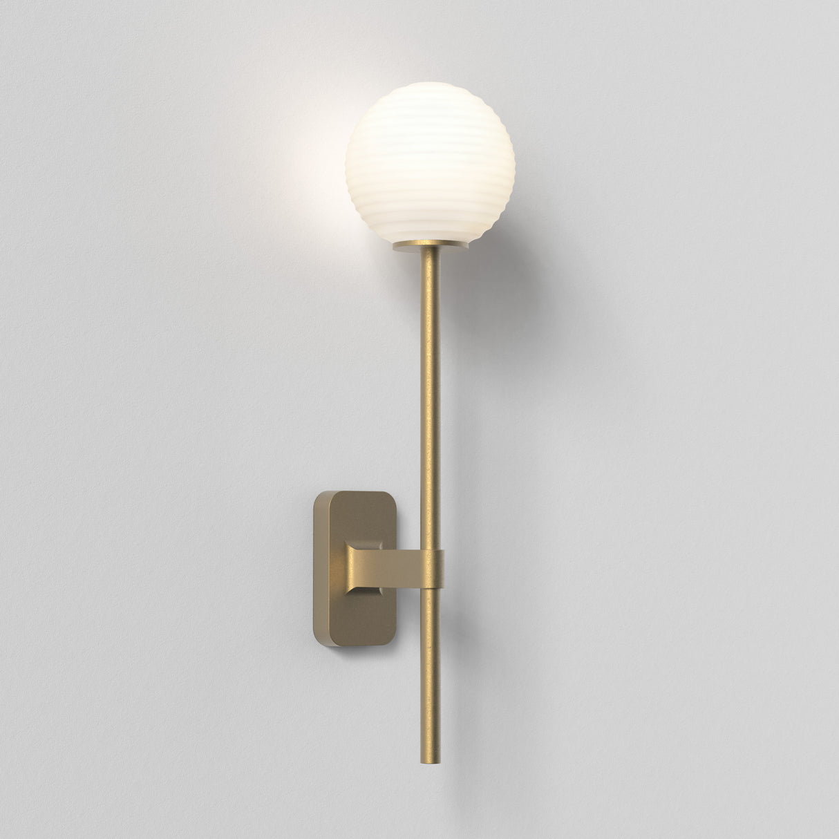 Astro Tacoma Single Grande Antique Brass Bathroom Wall Light