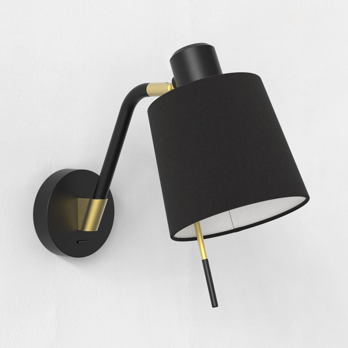 Astro Edward Wall Base Switched Matt Black Interior Wall Light