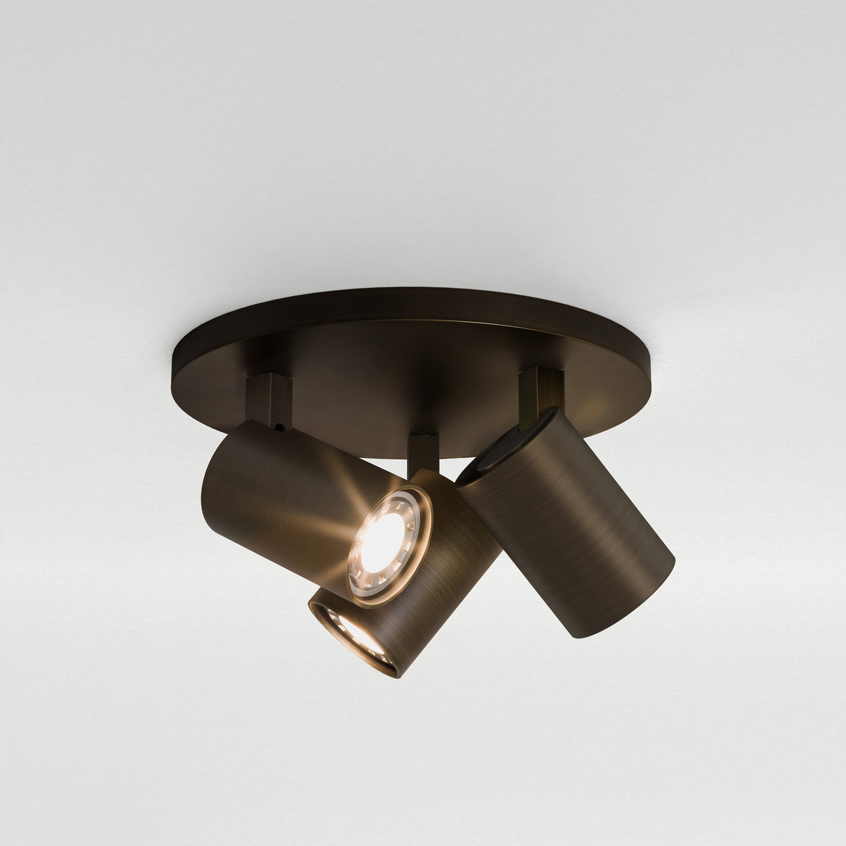 Astro Ascoli Triple Round Bronze Interior Spotlight