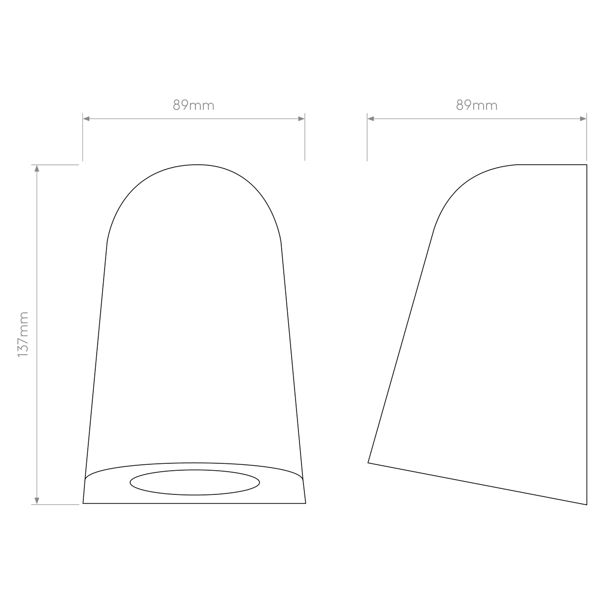 Astro Mast Light Gloss Glaze White Coastal Wall Light