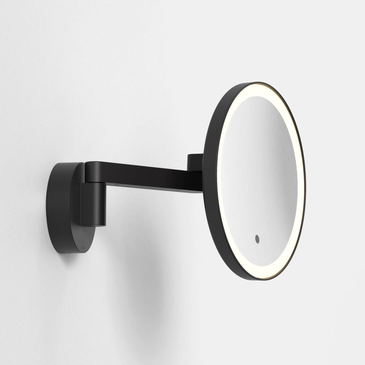 Astro Nagoya Matt Black Bathroom Magnifying Mirror