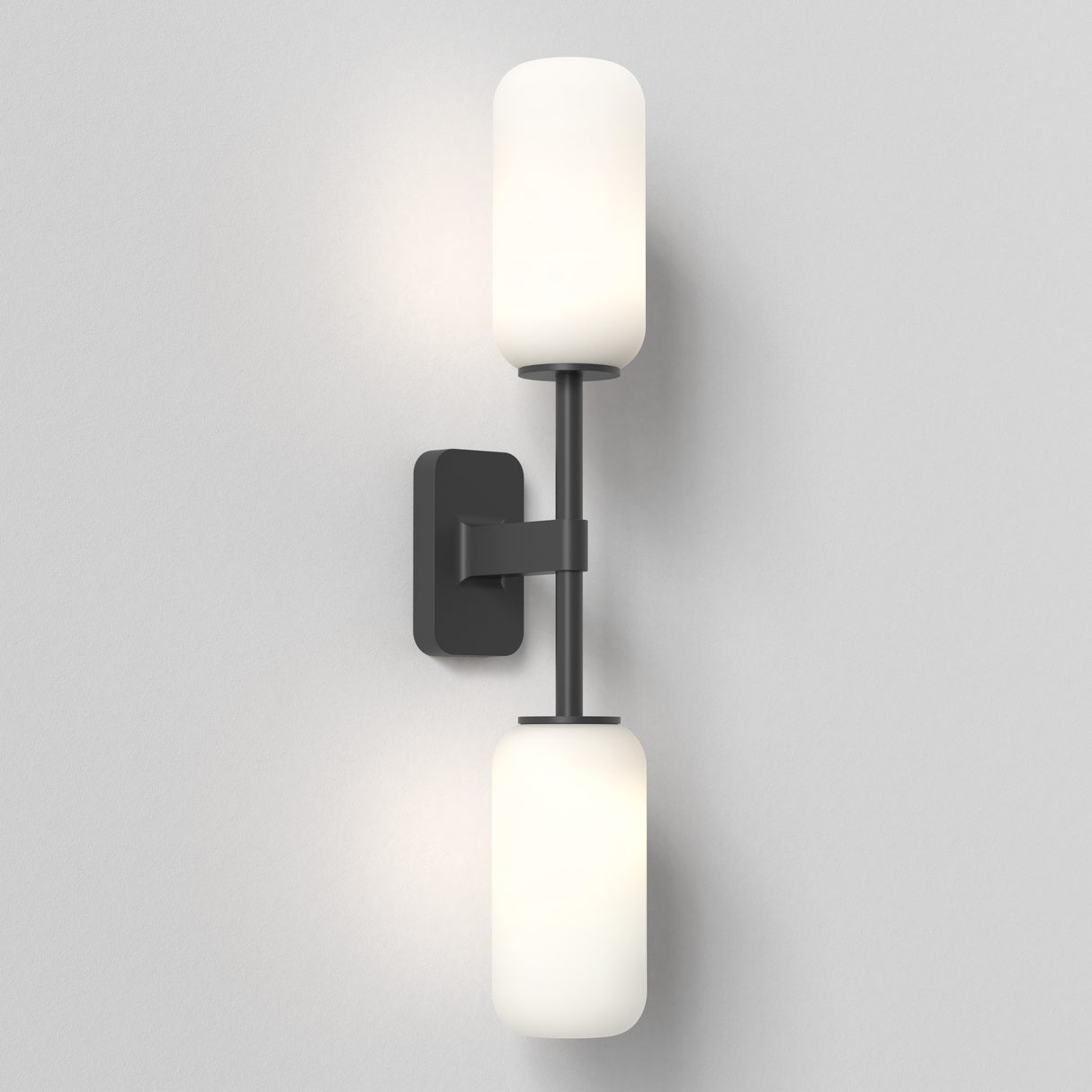 Astro Tacoma Twin Matt Black Bathroom Wall Light