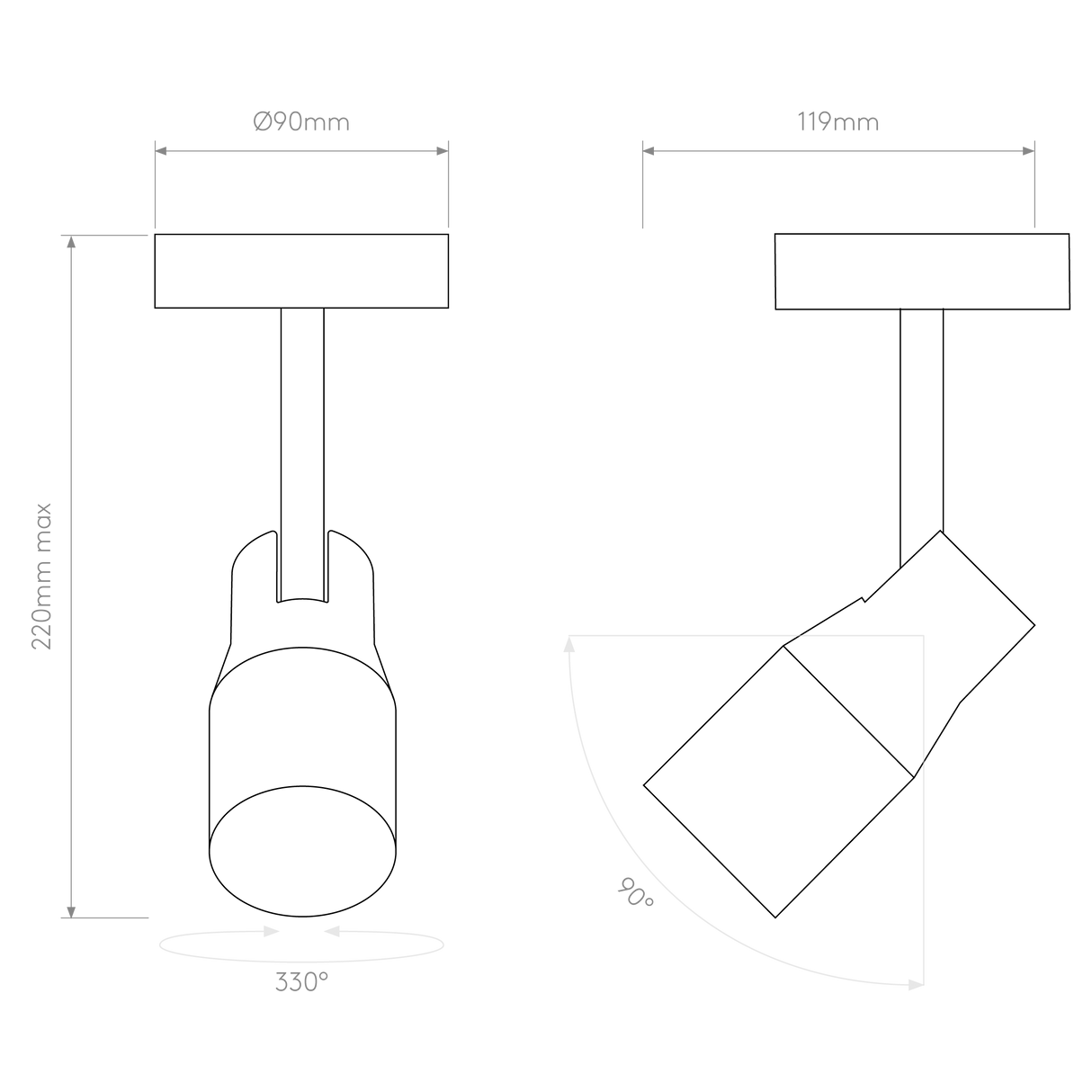 Astro Apollo Single Textured White Interior Spotlight