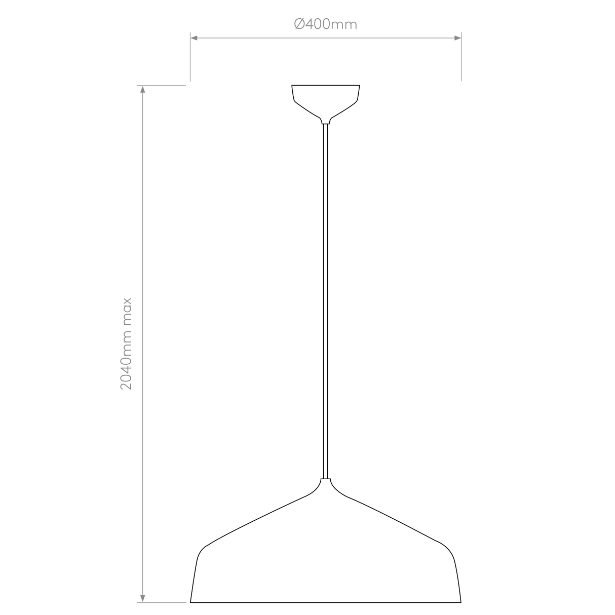 Astro Ginestra 400 Matt White Interior Pendant Light