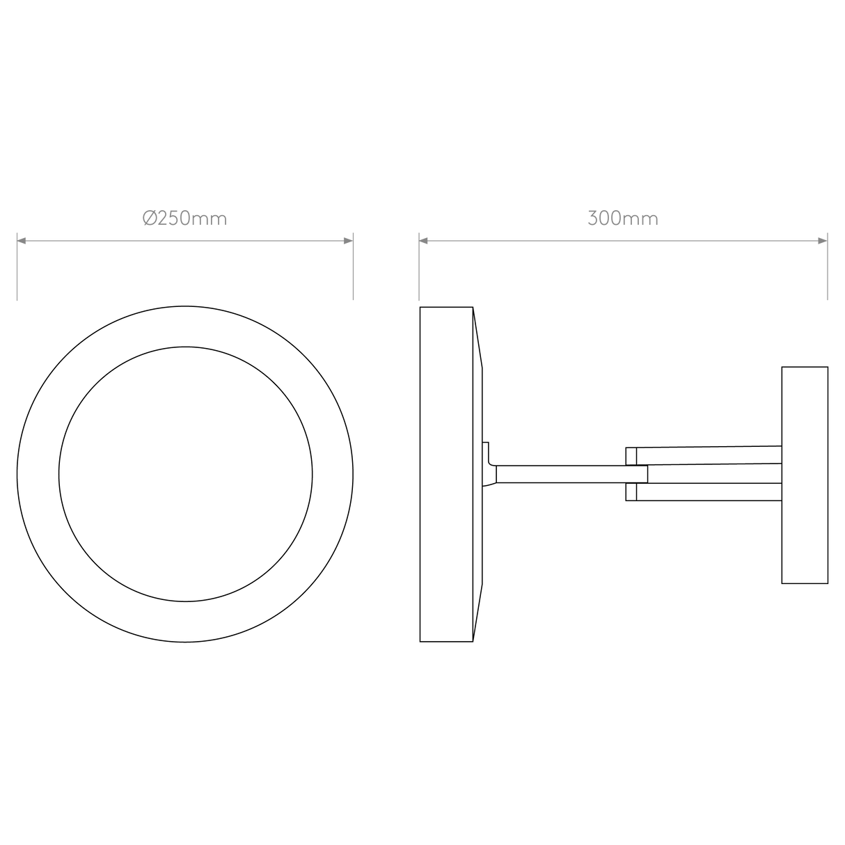 Astro Catena LED Polished Chrome Bathroom Magnifying Mirror