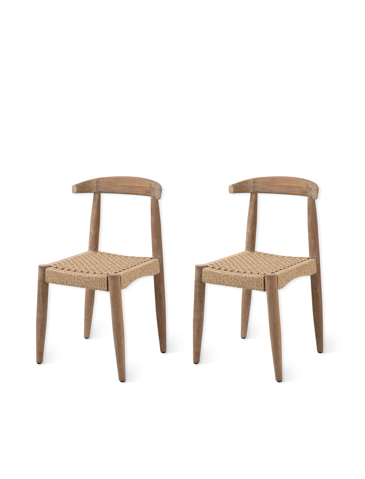 Garden Trading Knightwood Dining Chair Reclaimed Teak, Natural Grey, Set of 2
