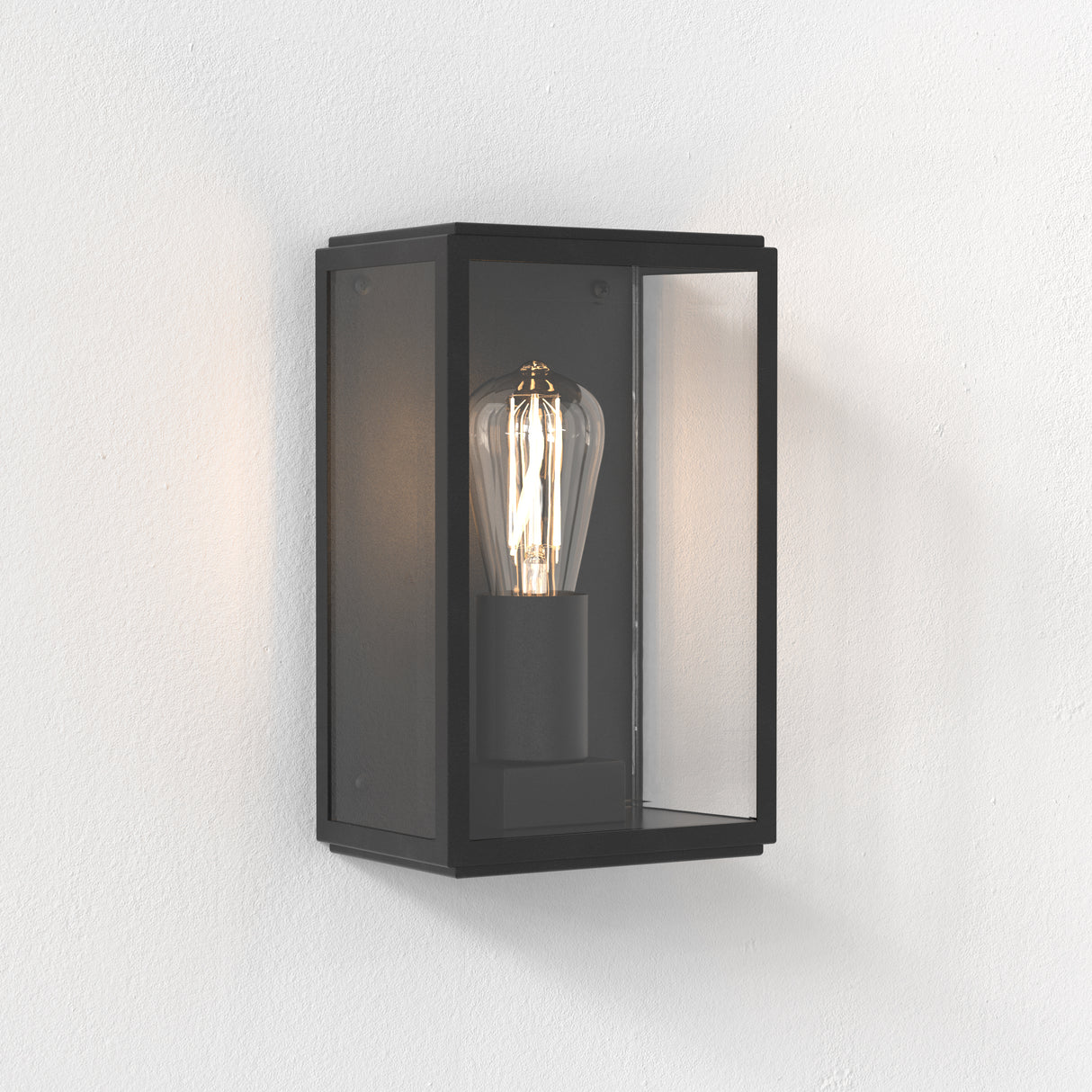 Astro Homefield 160 Textured Black Outdoor Wall Light