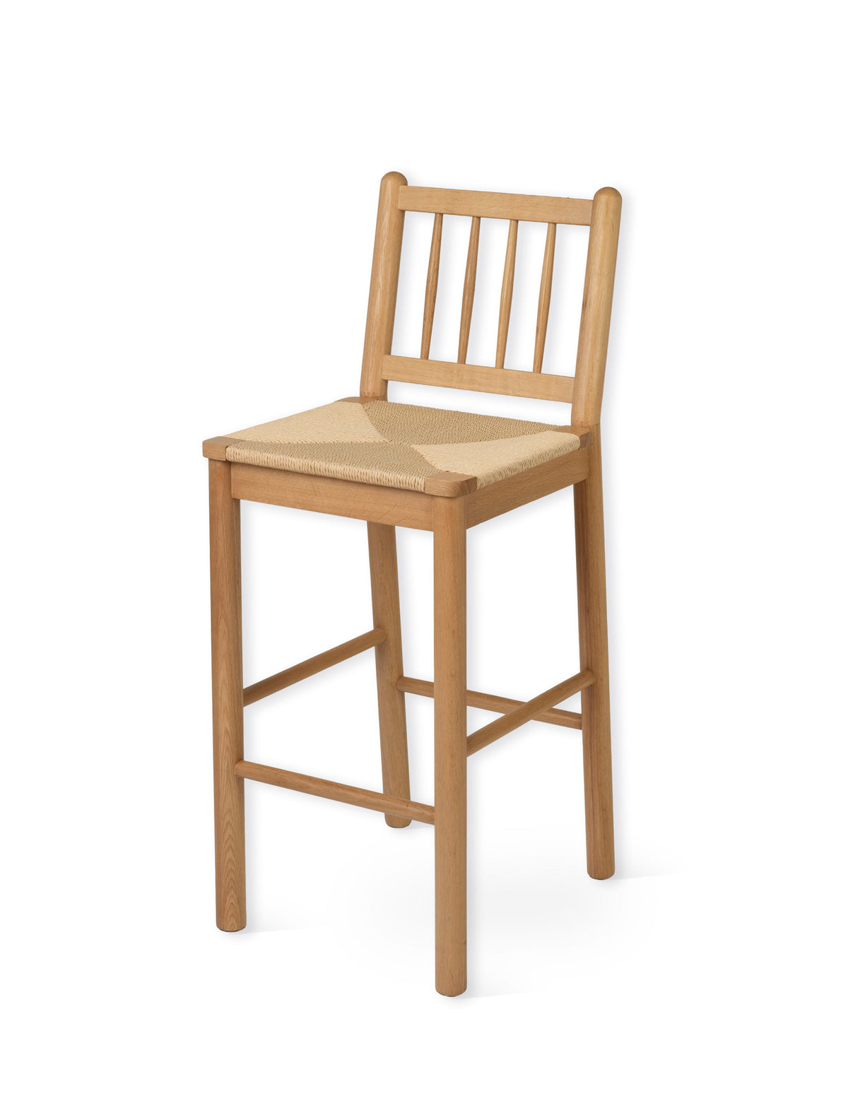 Garden Trading Longworth Spindle Back Bar Stool Oak Wood, Natural