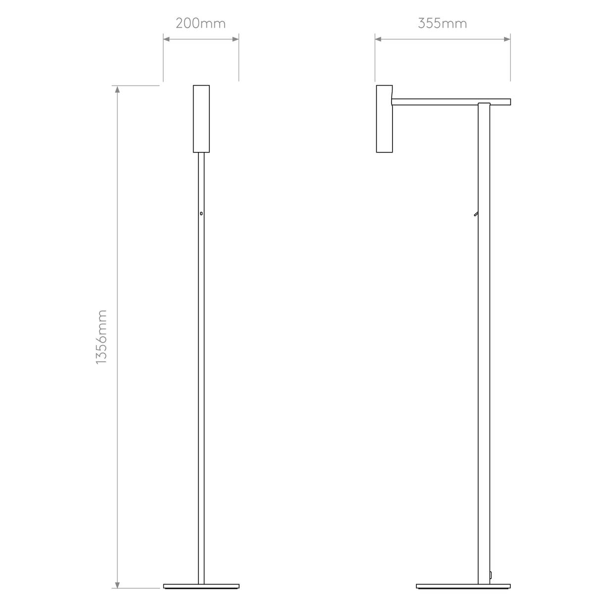 Astro Leda Floor Matt Black Interior Floor Light Base