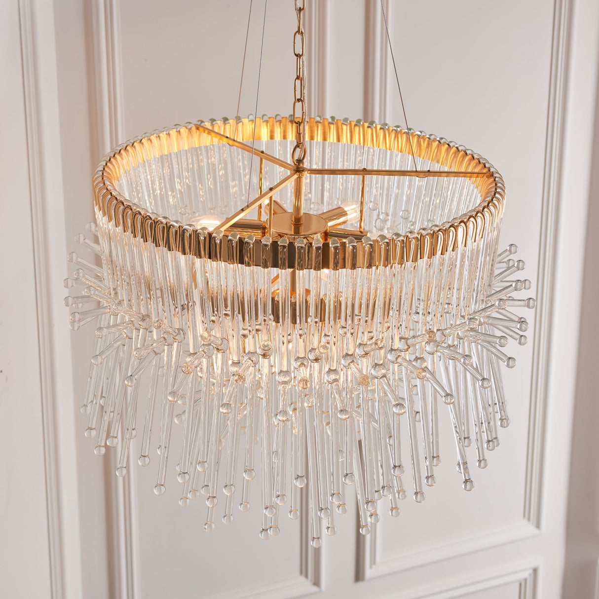 Amos Acer Chandelier Polished Gold – from Amos Lighting + Home