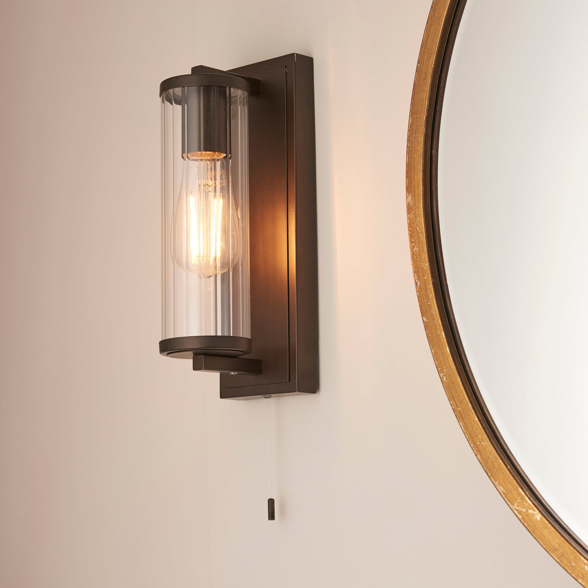 Amos Aeon Bathroom Wall Light Dark Bronze – from Amos Lighting + Home