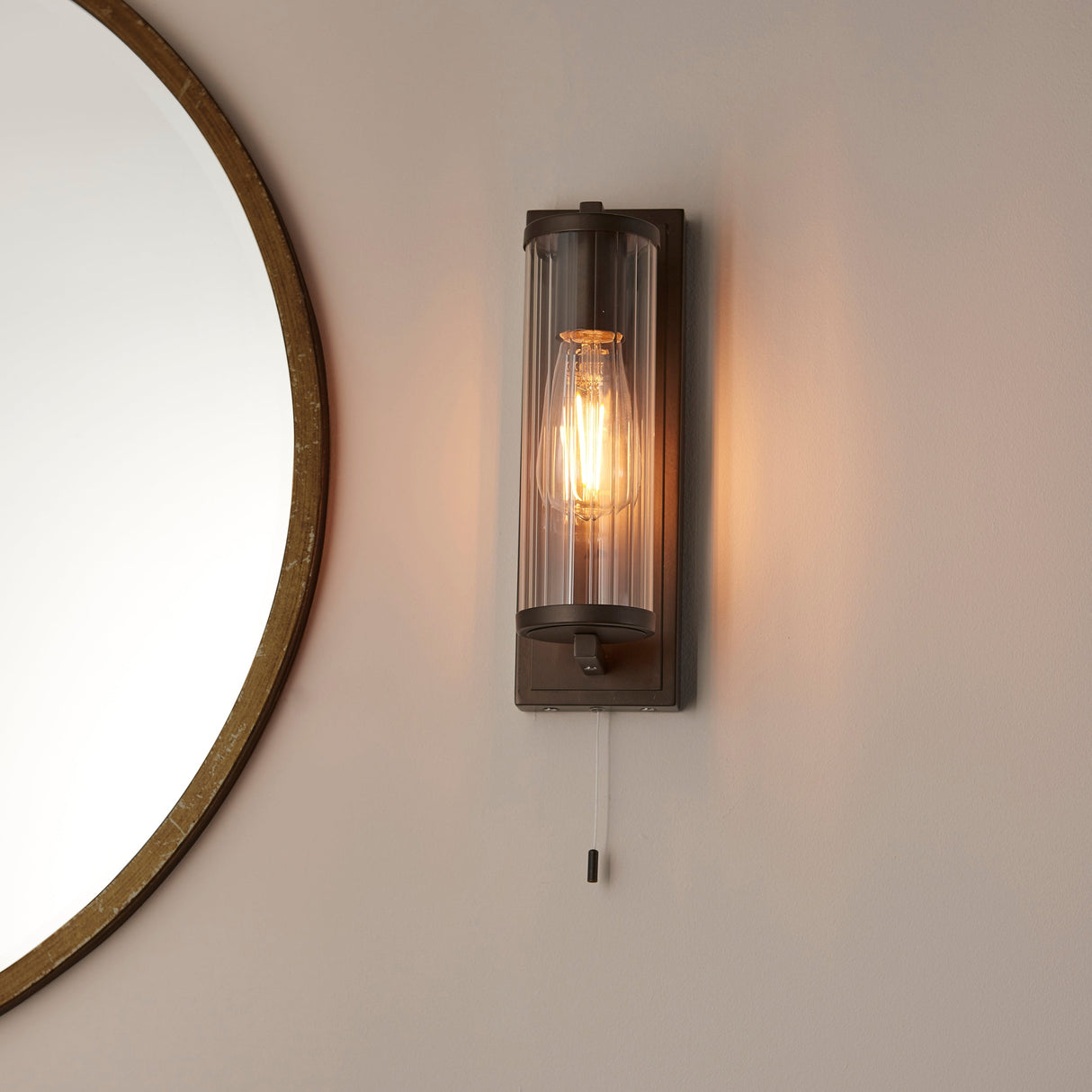 Amos Aeon Bathroom Wall Light Dark Bronze – from Amos Lighting + Home
