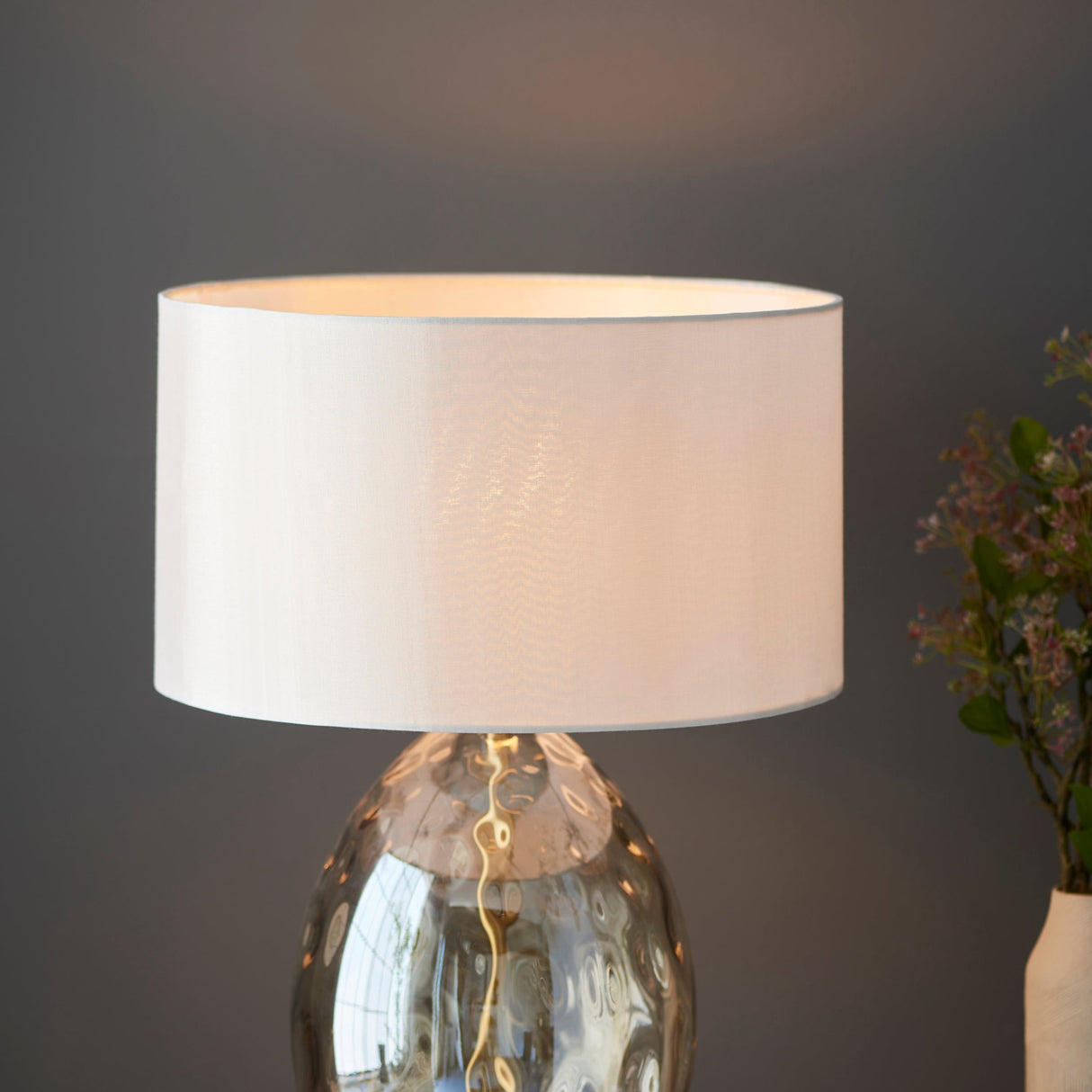 Amos Athena Table Lamp Champagne Lustre with Shade – from Amos Lighting + Home