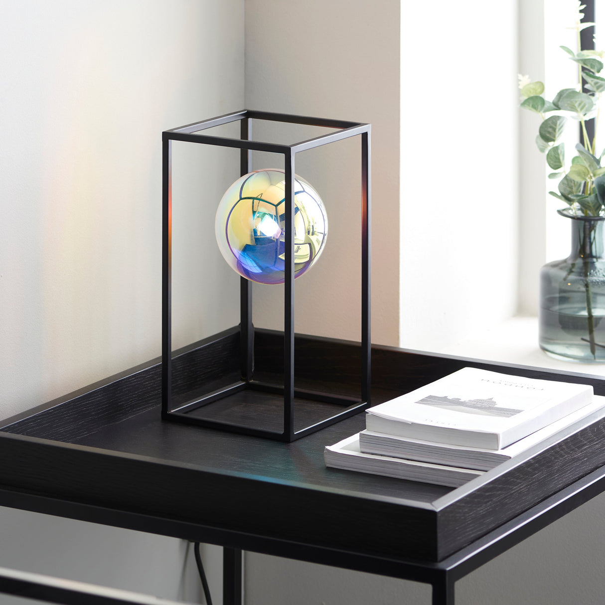 Amos Auoroa Table Lamp with Iridescent Glass – from Amos Lighting + Home