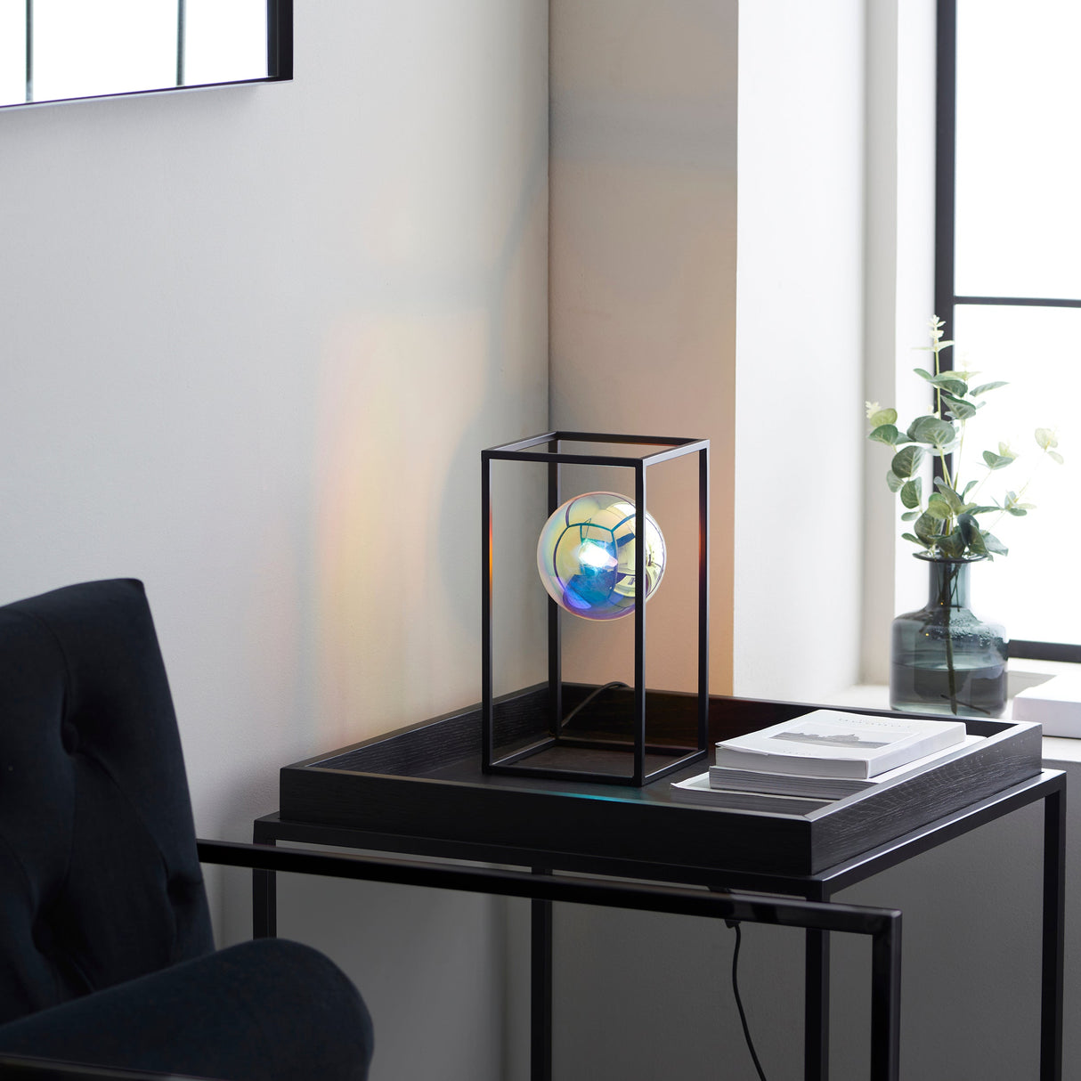 Amos Auoroa Table Lamp with Iridescent Glass – from Amos Lighting + Home