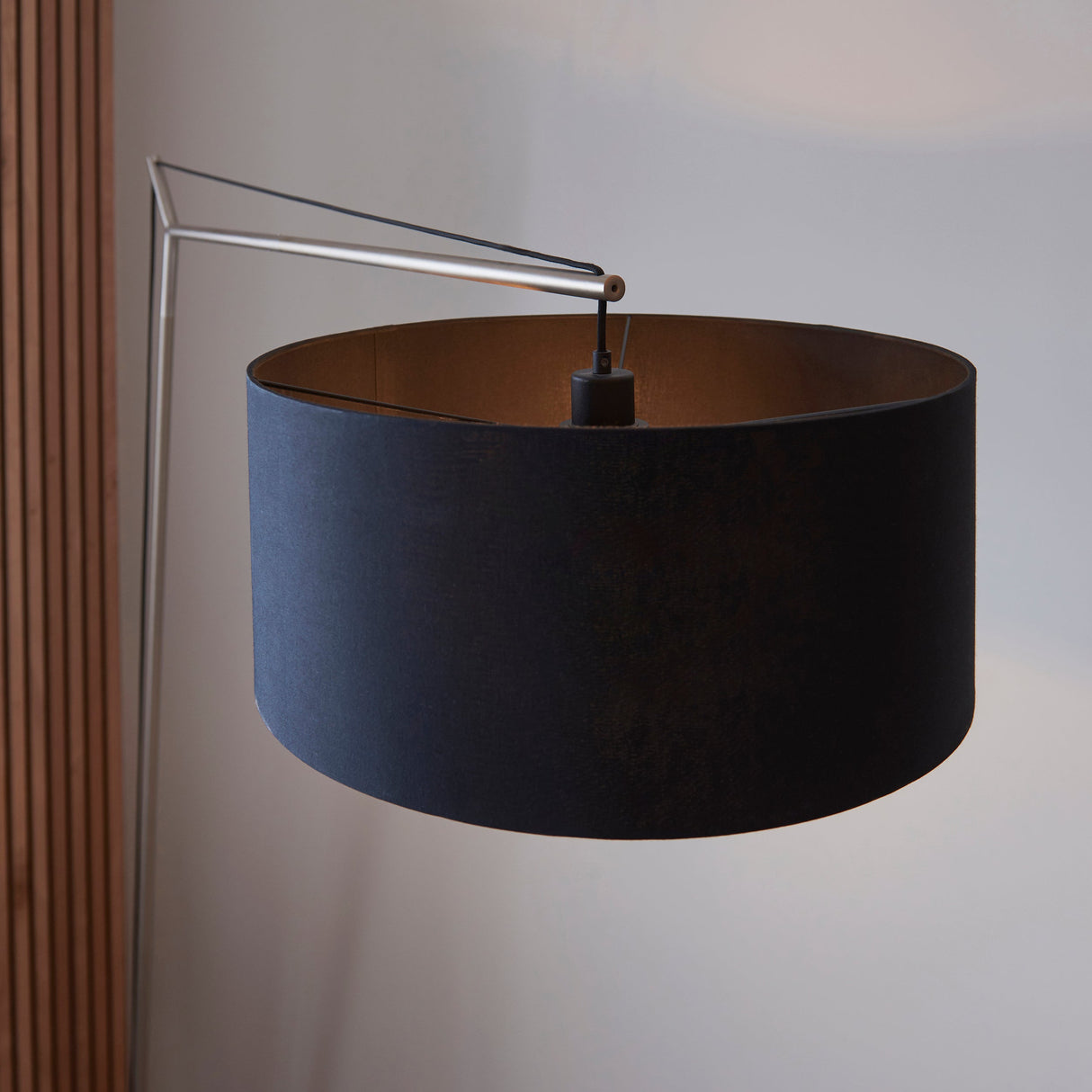 Amos Automic Floor Lamp Matt Nickel & Black – from Amos Lighting + Home