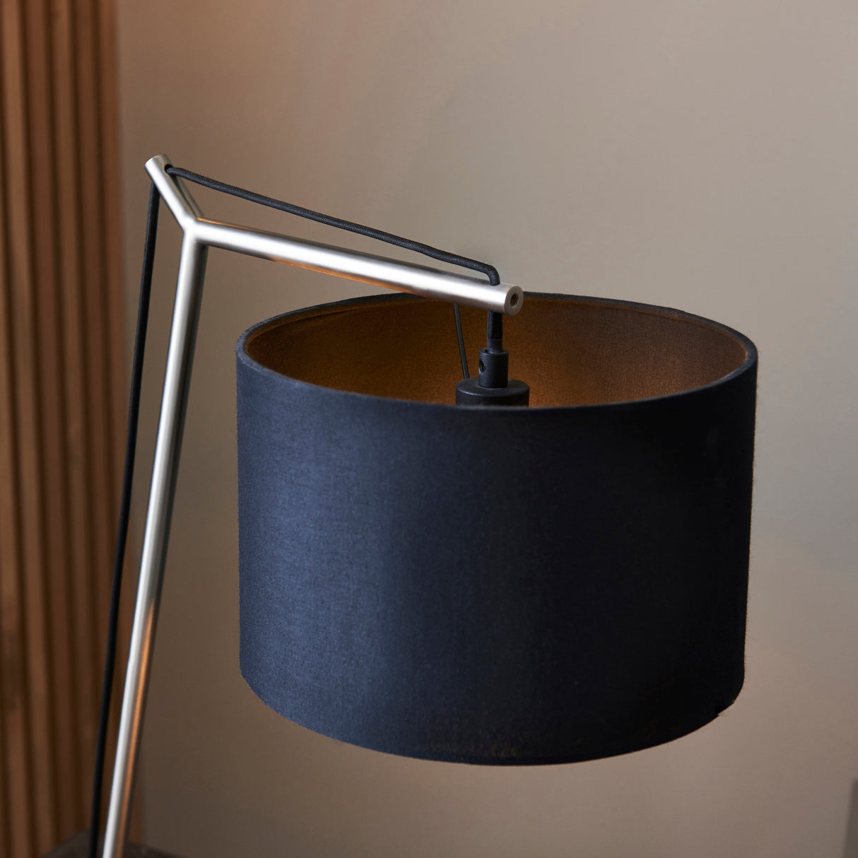 Amos Automic Table Lamp Matt Nickel & Black – from Amos Lighting + Home