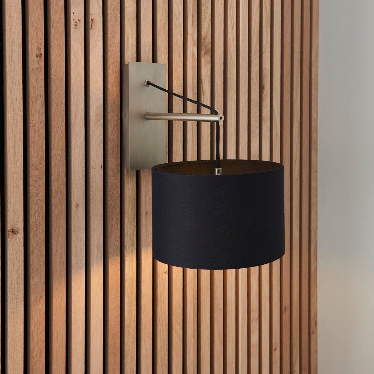 Amos Automic Wall Light Matt Nickel & Black – from Amos Lighting + Home