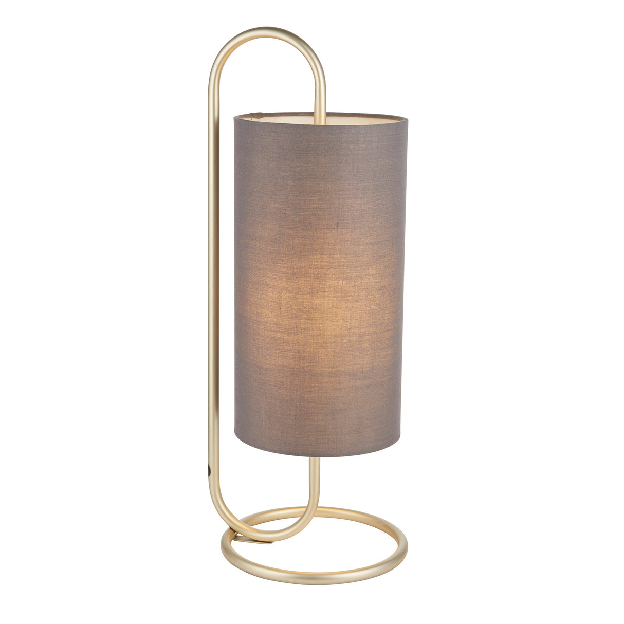 Amos Baluster Table Lamp Antique Brass & Grey – from Amos Lighting + Home