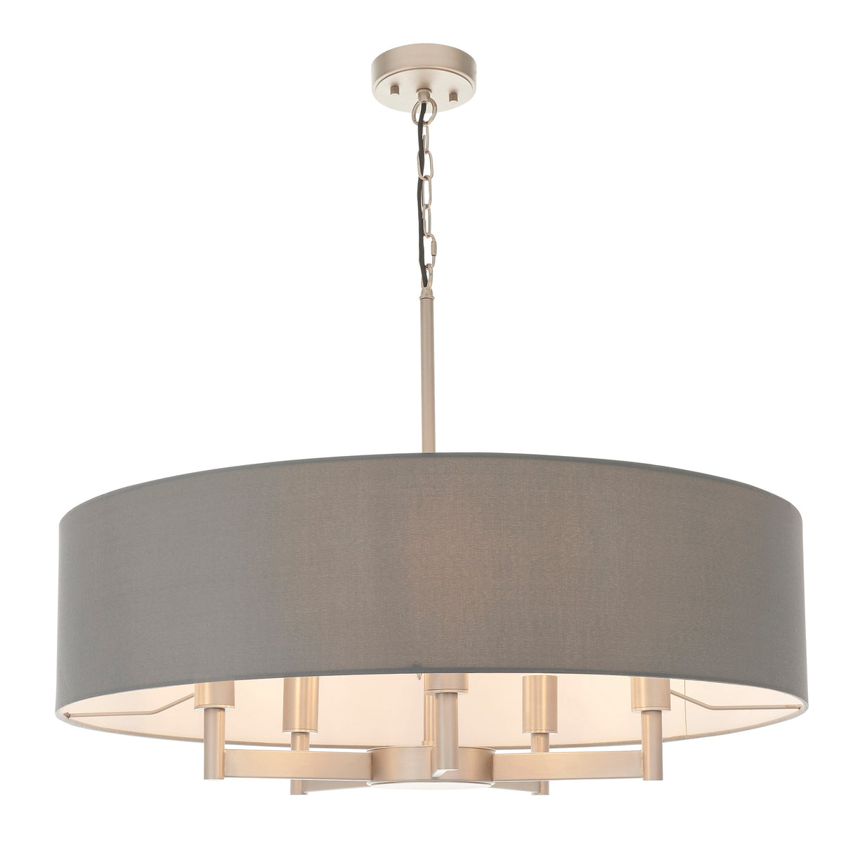 Amos Belgrave Pendant Matt Nickel & Grey – from Amos Lighting + Home