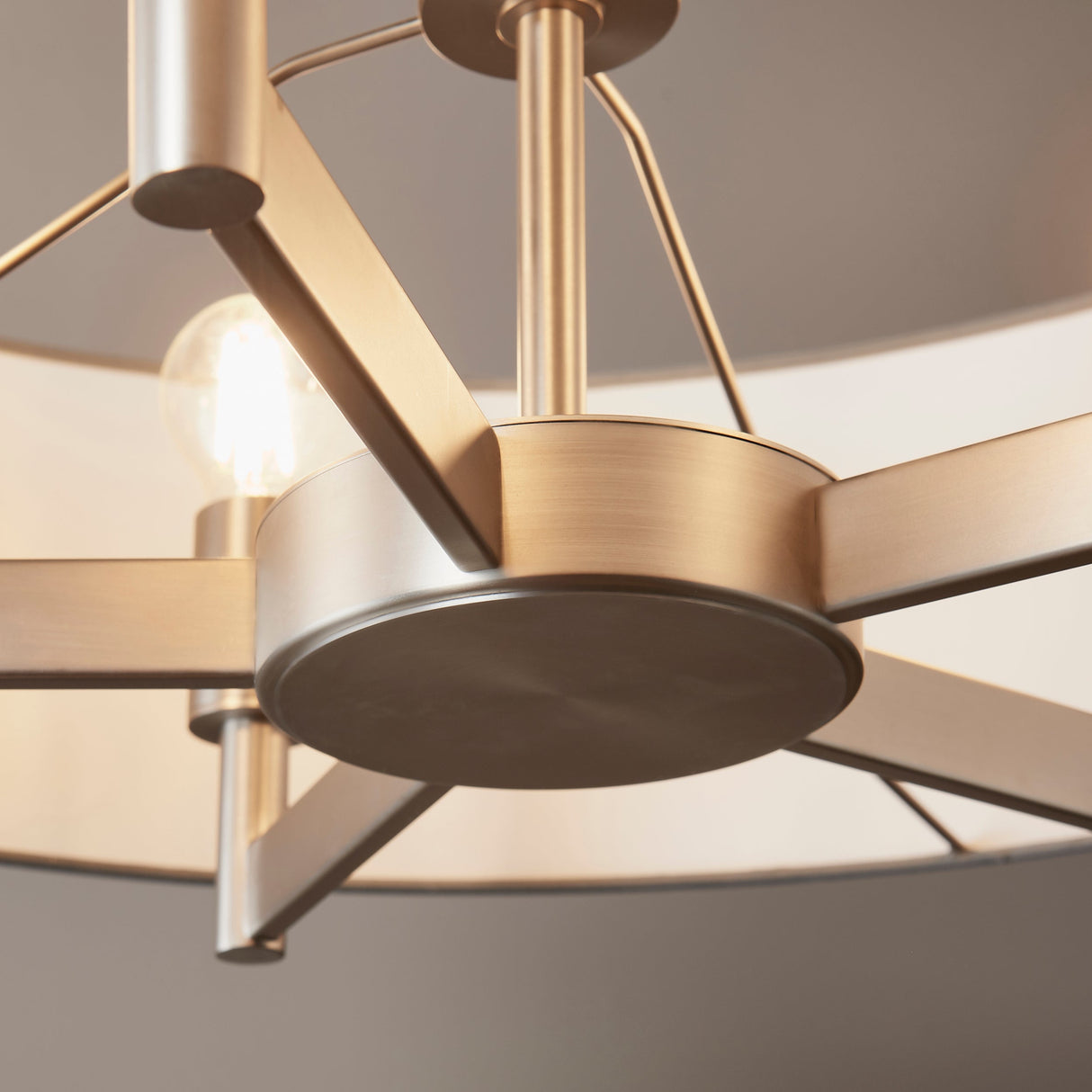 Amos Belgrave Pendant Matt Nickel & Grey – from Amos Lighting + Home