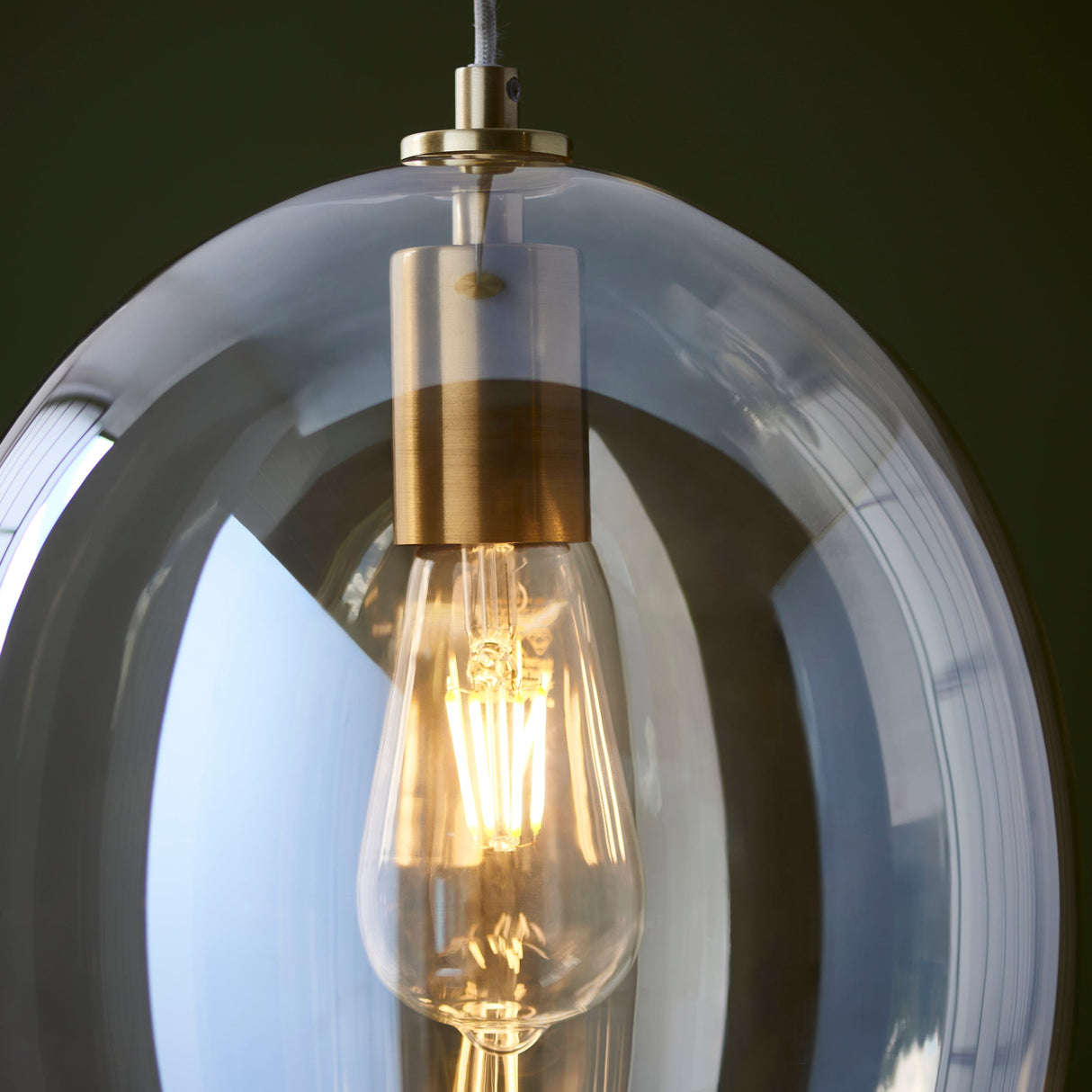 Amos Brimstone Oval Pendant Champagne Lusture Glass – from Amos Lighting + Home