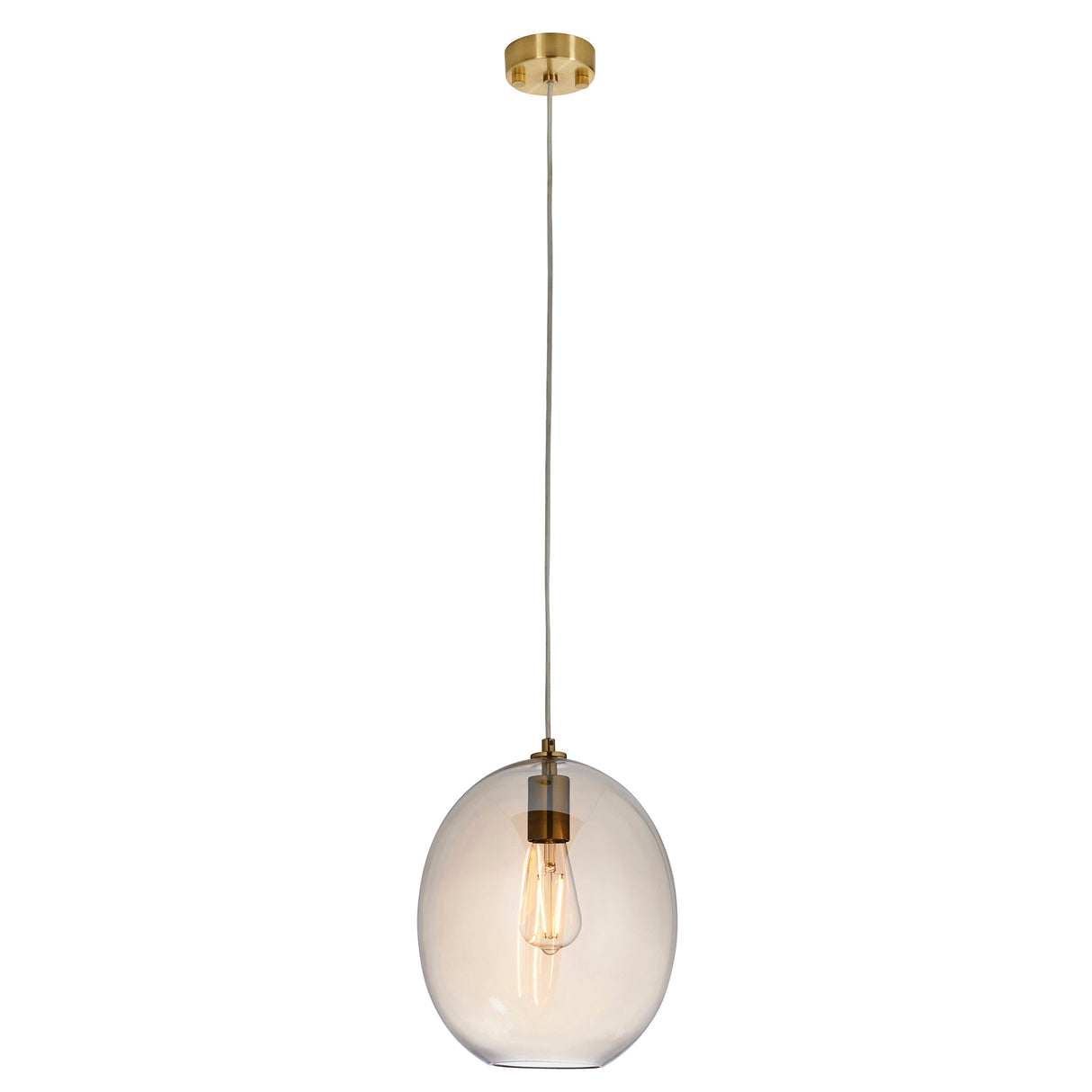 Amos Brimstone Oval Pendant Champagne Lusture Glass – from Amos Lighting + Home