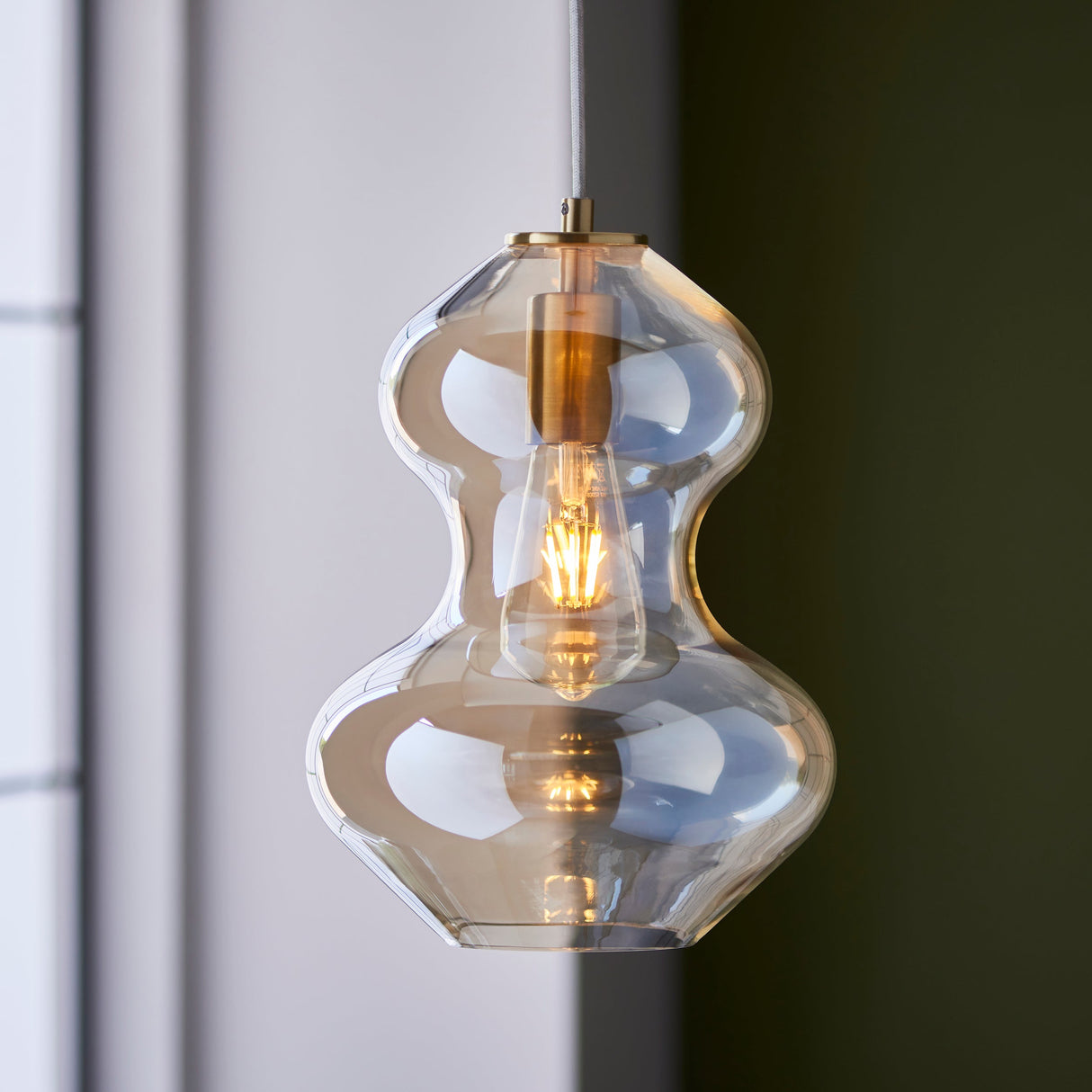 Amos Brimstone Waist Pendant Champagne Lusture Glass – from Amos Lighting + Home
