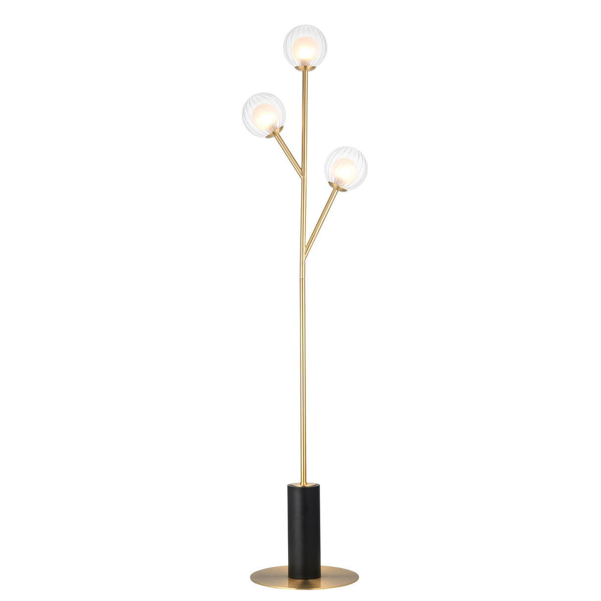 Amos Brixton Floor Lamp Satin Brass – from Amos Lighting + Home
