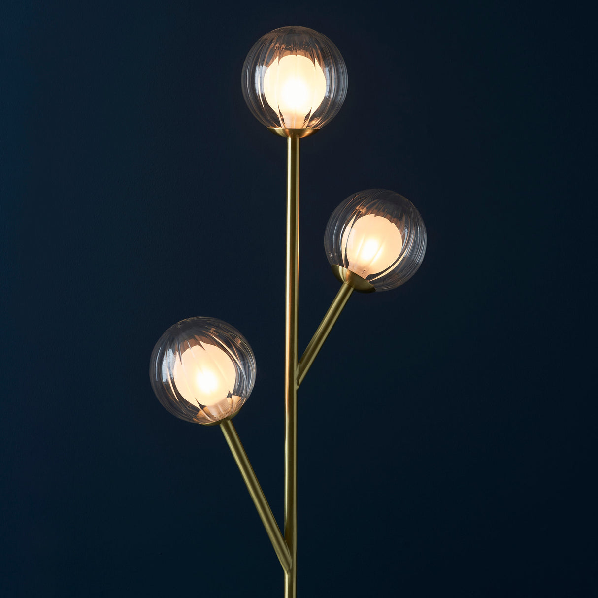 Amos Brixton Floor Lamp Satin Brass – from Amos Lighting + Home