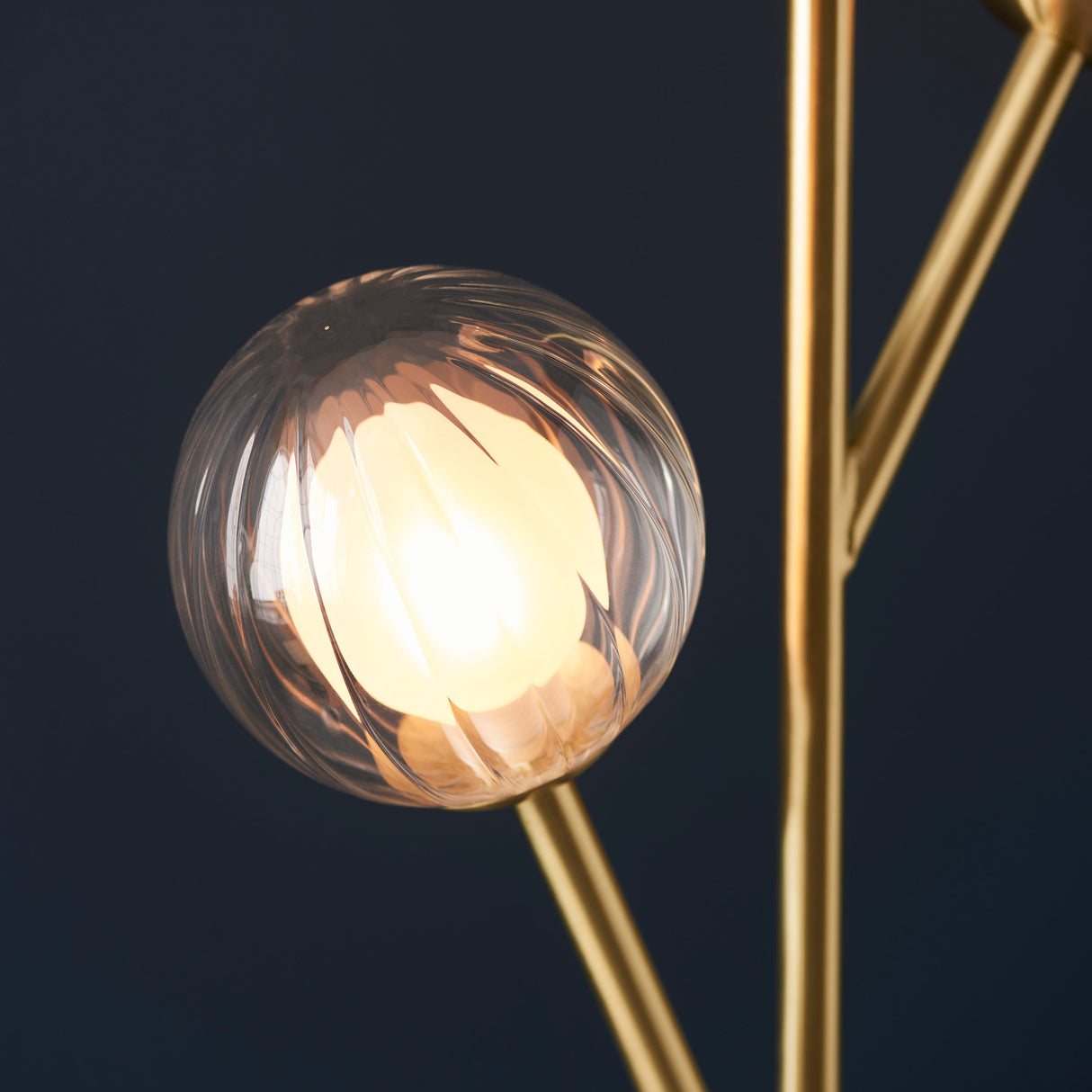 Amos Brixton Floor Lamp Satin Brass – from Amos Lighting + Home