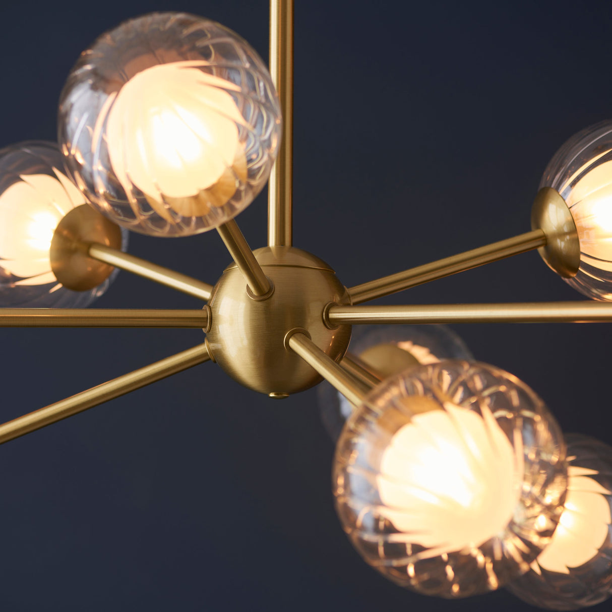 Amos Brixton Pendant Chandelier Light Satin Brass – from Amos Lighting + Home