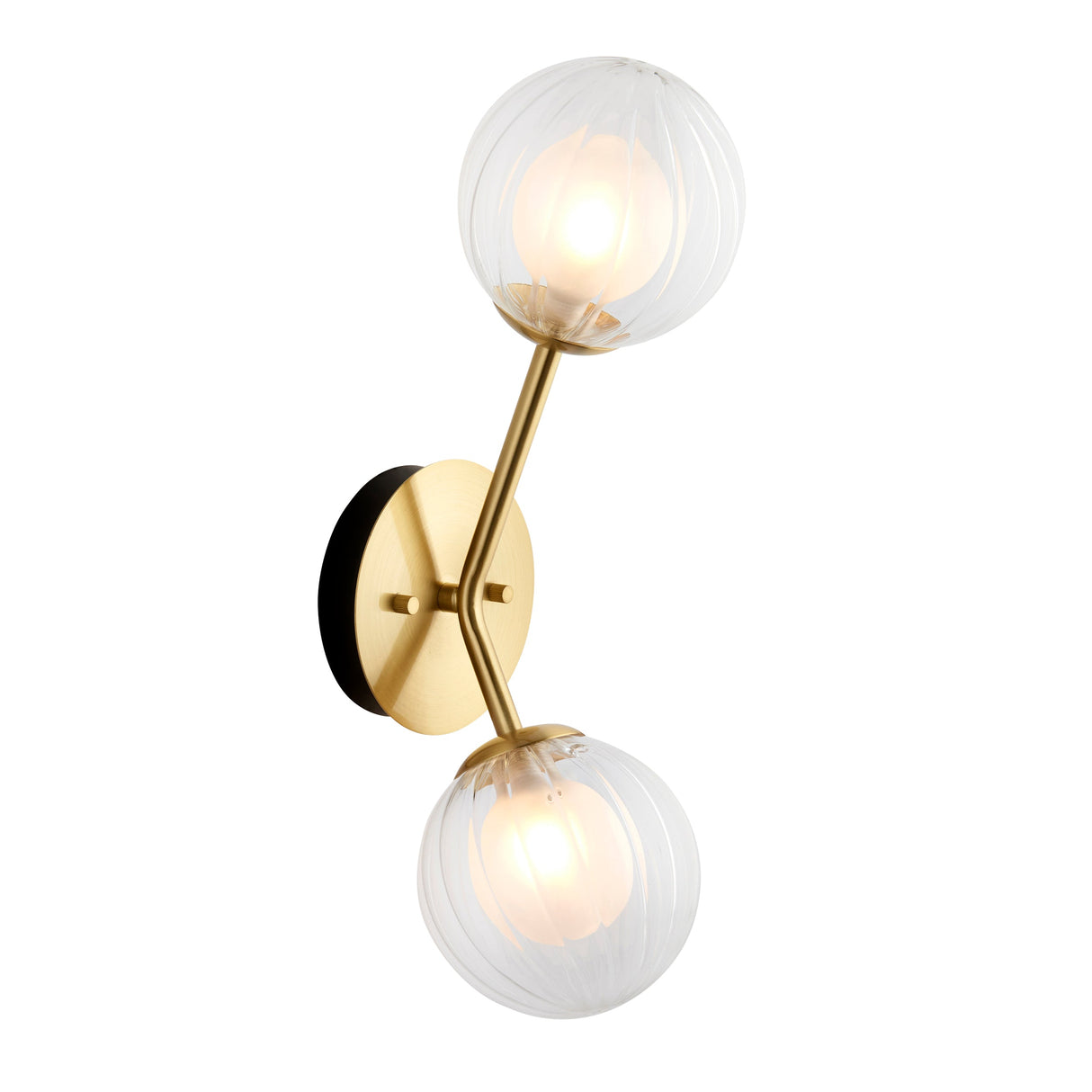 Amos Brixton Wall Light Satin Brass – from Amos Lighting + Home