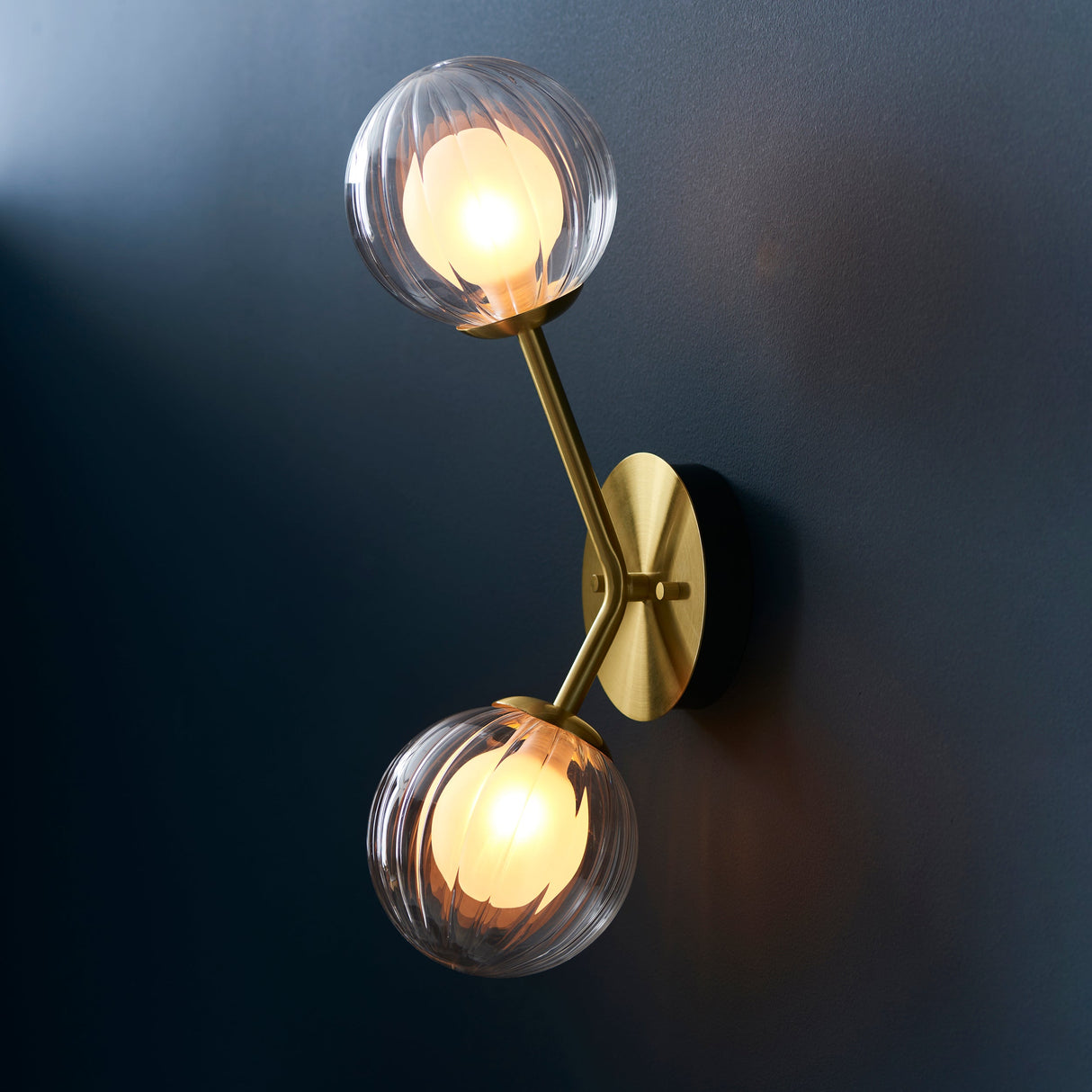 Amos Brixton Wall Light Satin Brass – from Amos Lighting + Home