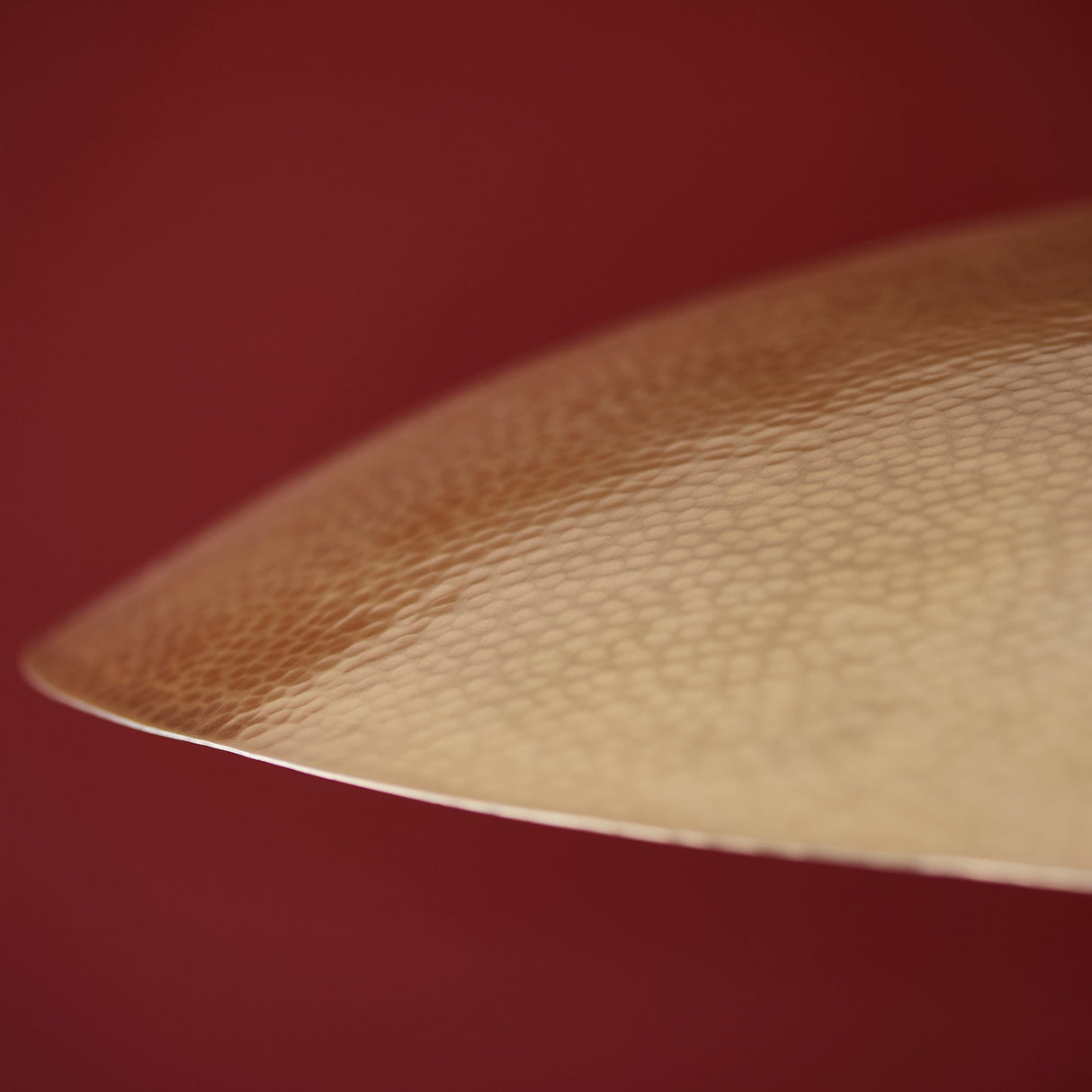 Amos Cattelan Disc Pendant Hammered Brass – from Amos Lighting + Home