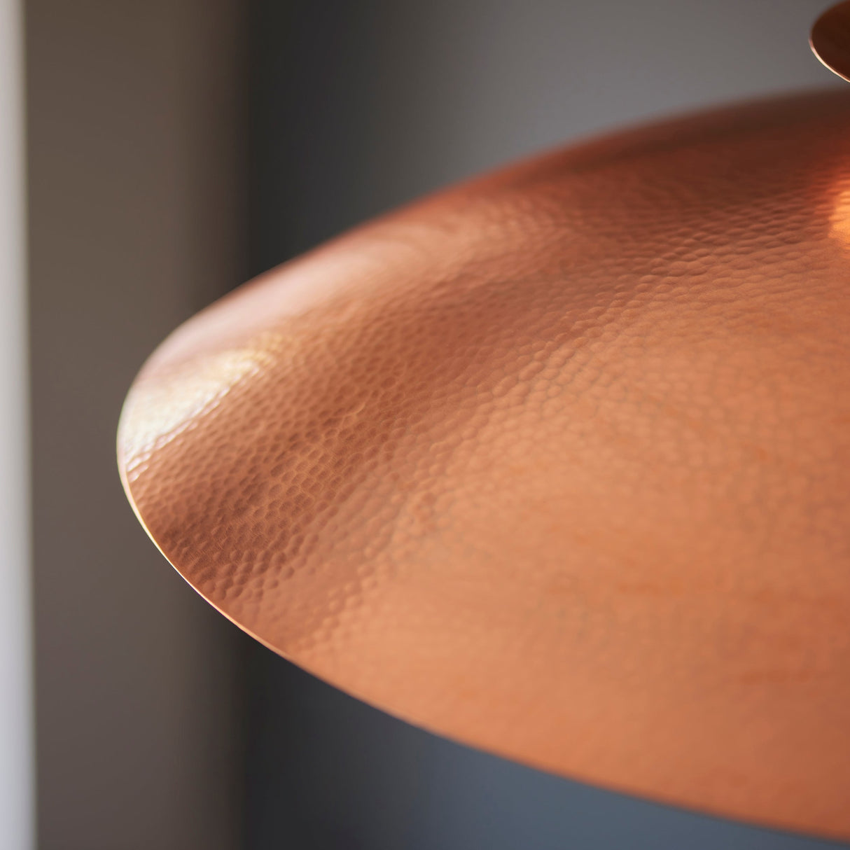 Amos Cattelan Disc Pendant Hammered Copper – from Amos Lighting + Home