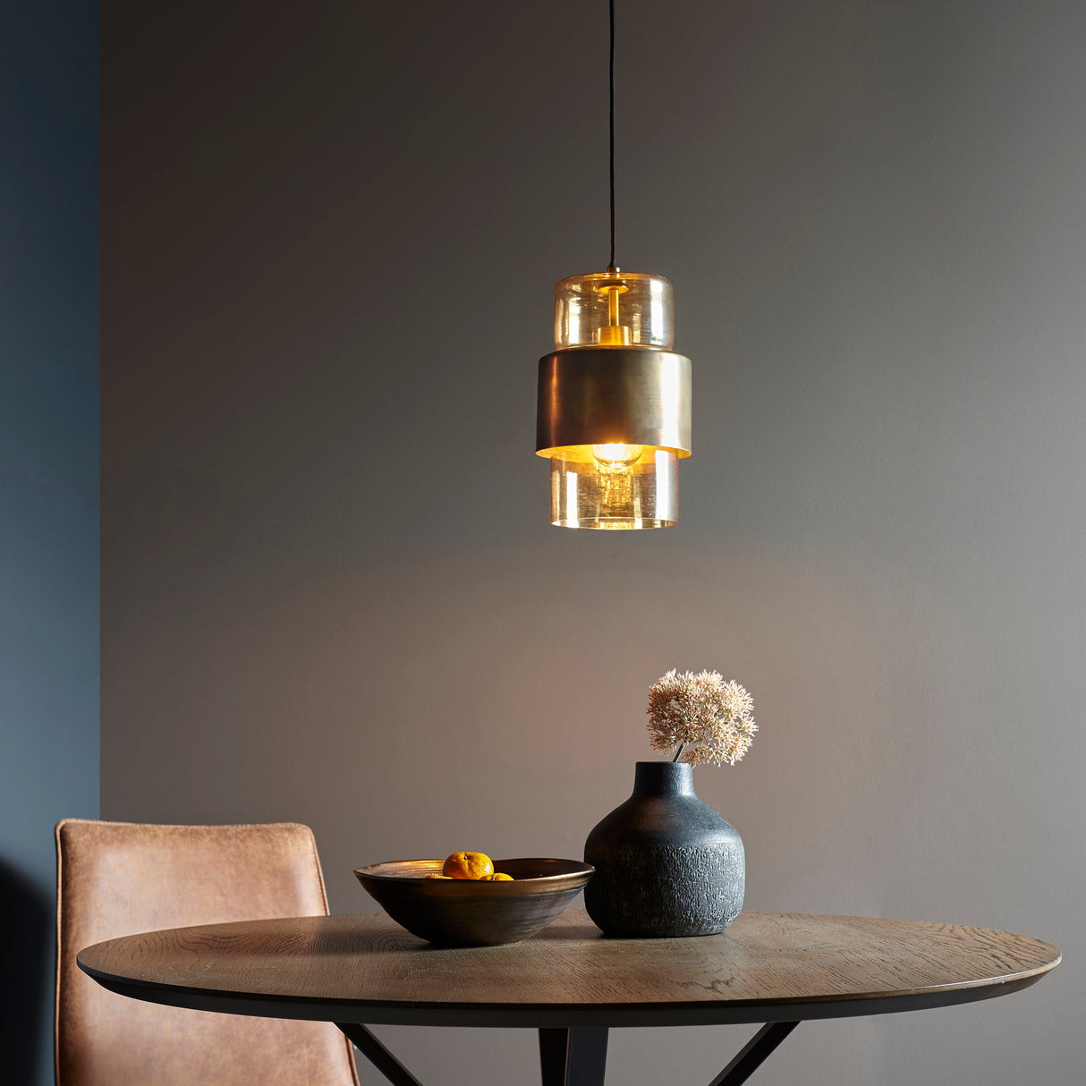 Amos Cattelan Pendant Antique Brass – from Amos Lighting + Home