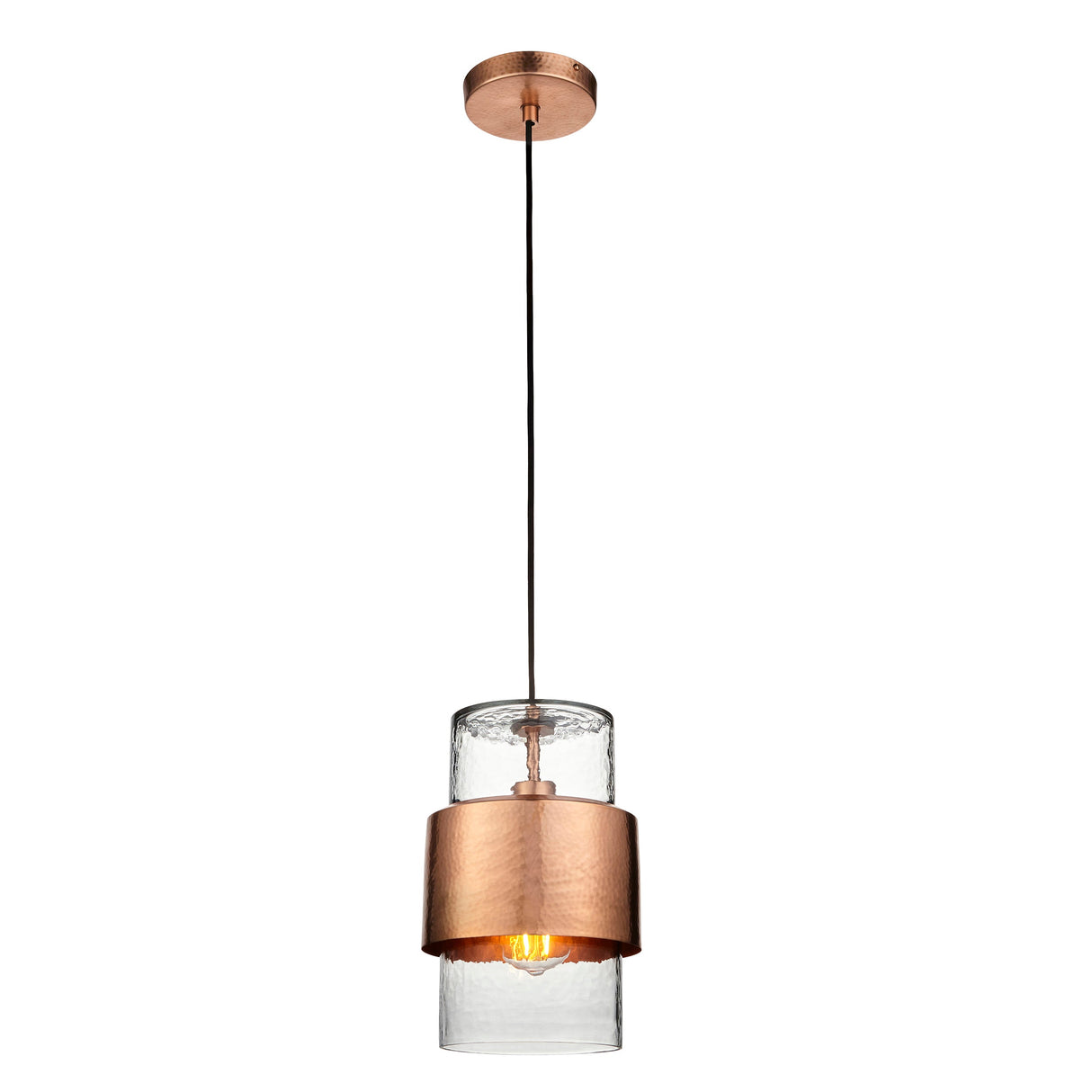 Amos Cattelan Pendant Hammered Copper – from Amos Lighting + Home
