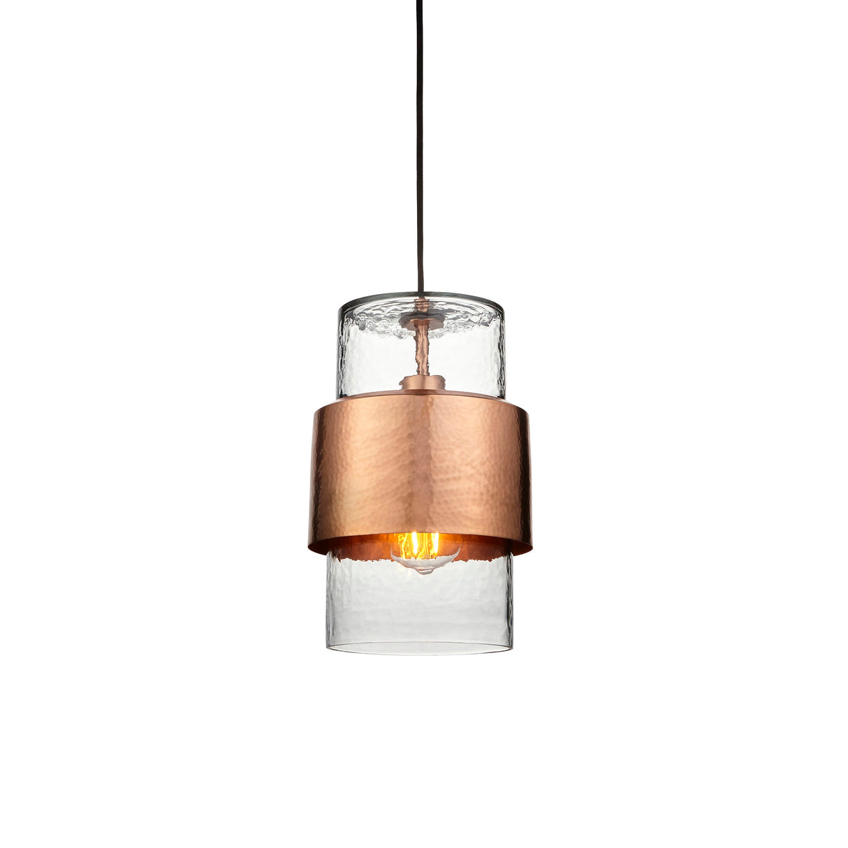 Amos Cattelan Pendant Hammered Copper – from Amos Lighting + Home