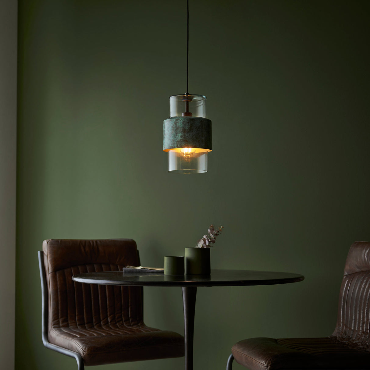 Amos Cattelan Pendant Verdigris – from Amos Lighting + Home