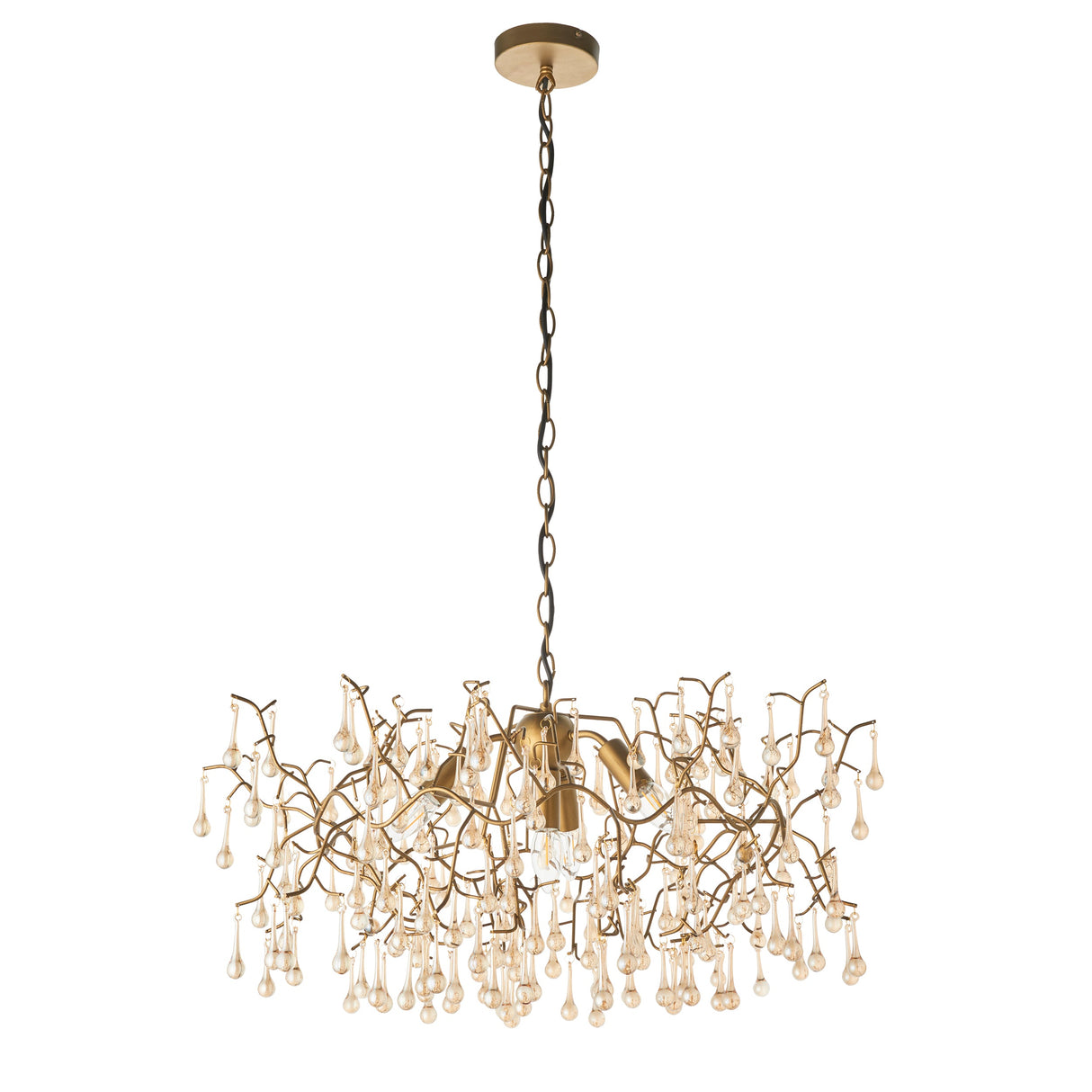Amos Chatsworth Chandelier Aged Gold & Champagne – from Amos Lighting + Home