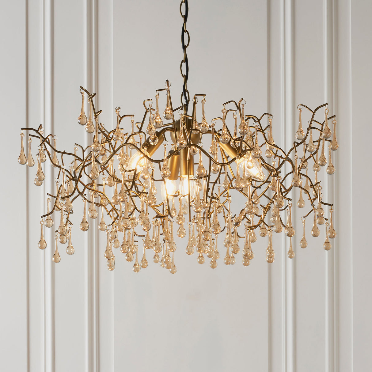 Amos Chatsworth Chandelier Aged Gold & Champagne – from Amos Lighting + Home