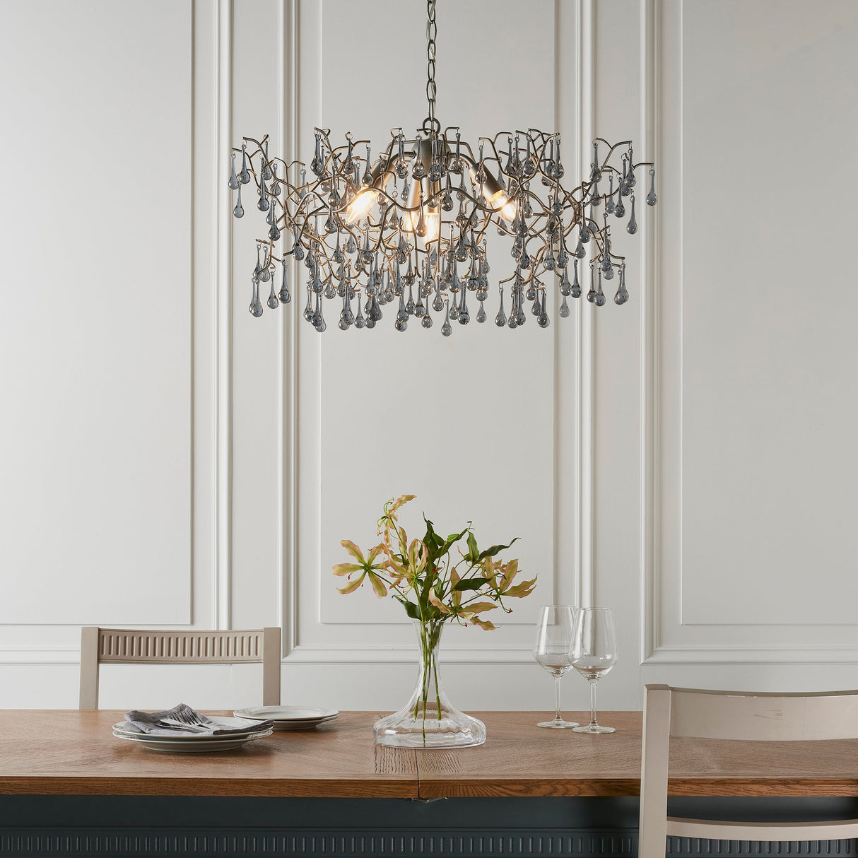 Amos Chatsworth Chandelier Aged Silver – from Amos Lighting + Home