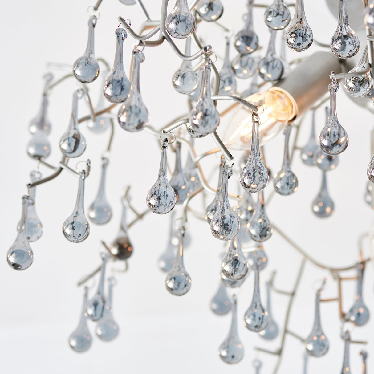 Amos Chatsworth Flush Chandelier Aged Silver – from Amos Lighting + Home