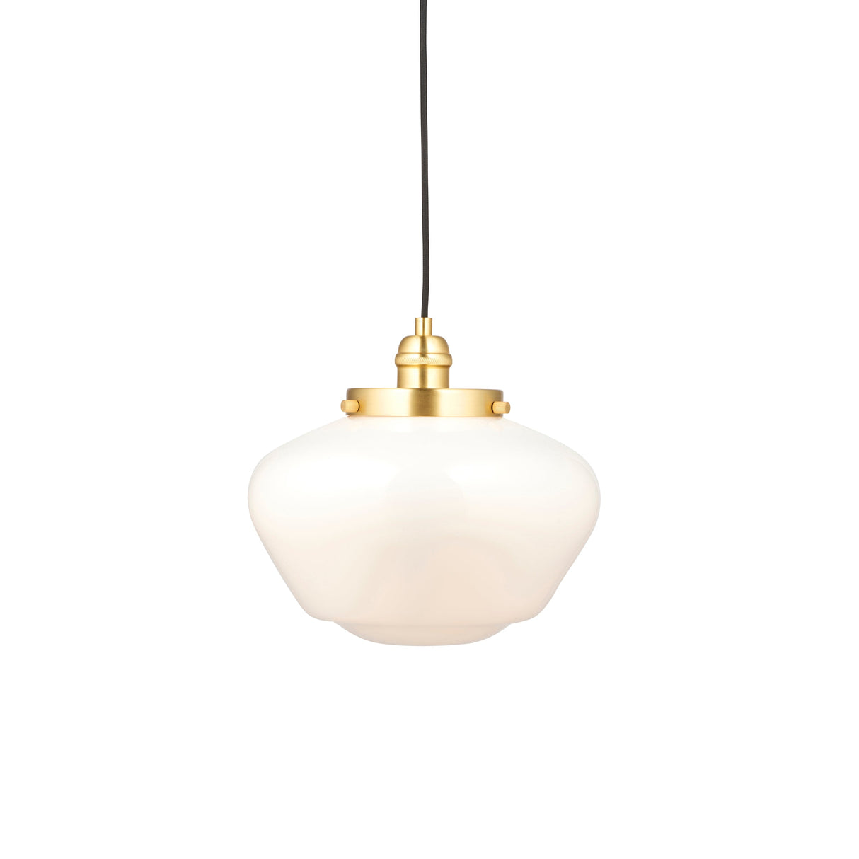 Amos Clarence Pendant Antique Brass & Opal – from Amos Lighting + Home